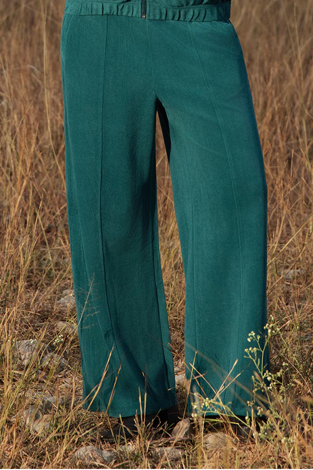 Velour Co-Ord Set Trousers – Teal