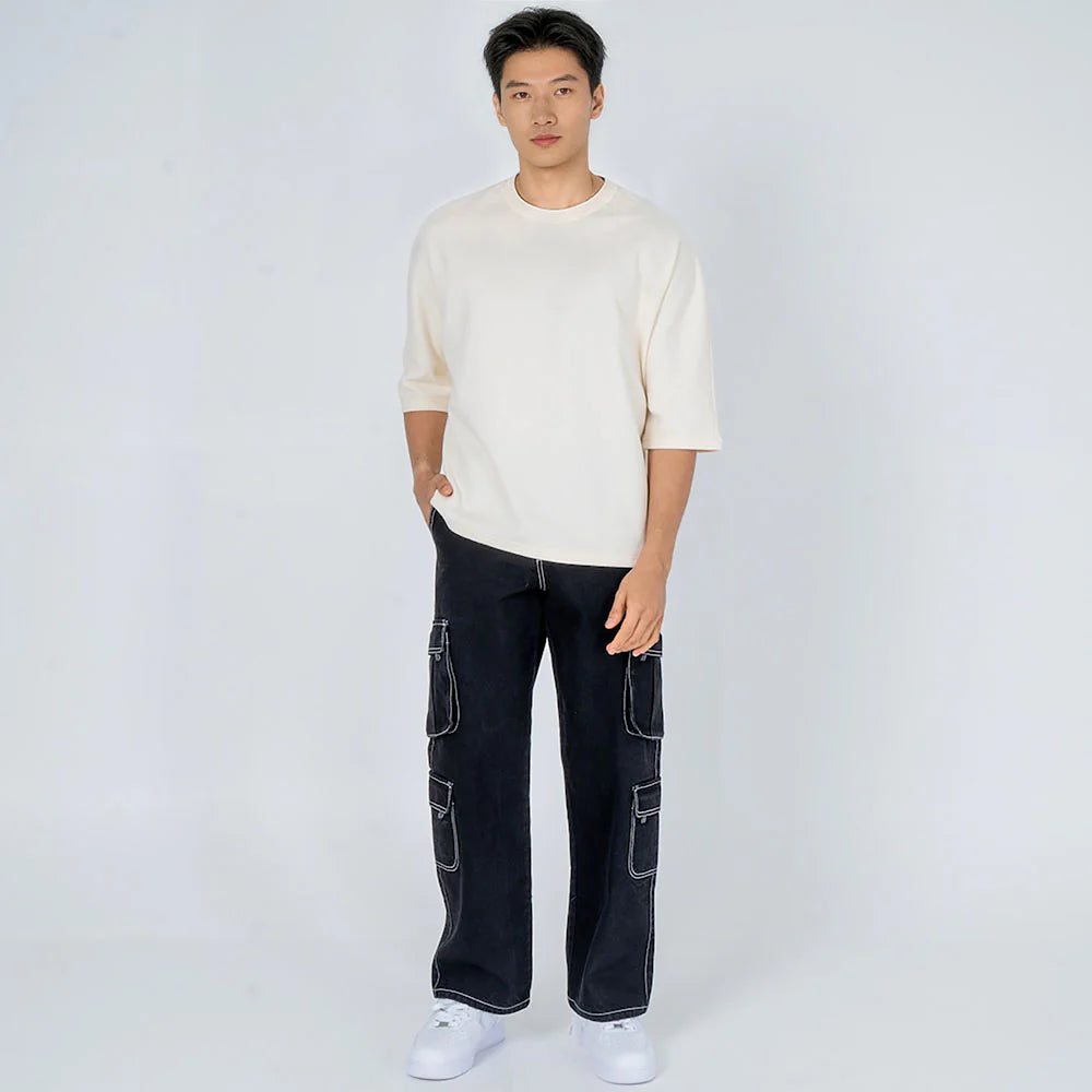 Black Cargo Baggy Jeans