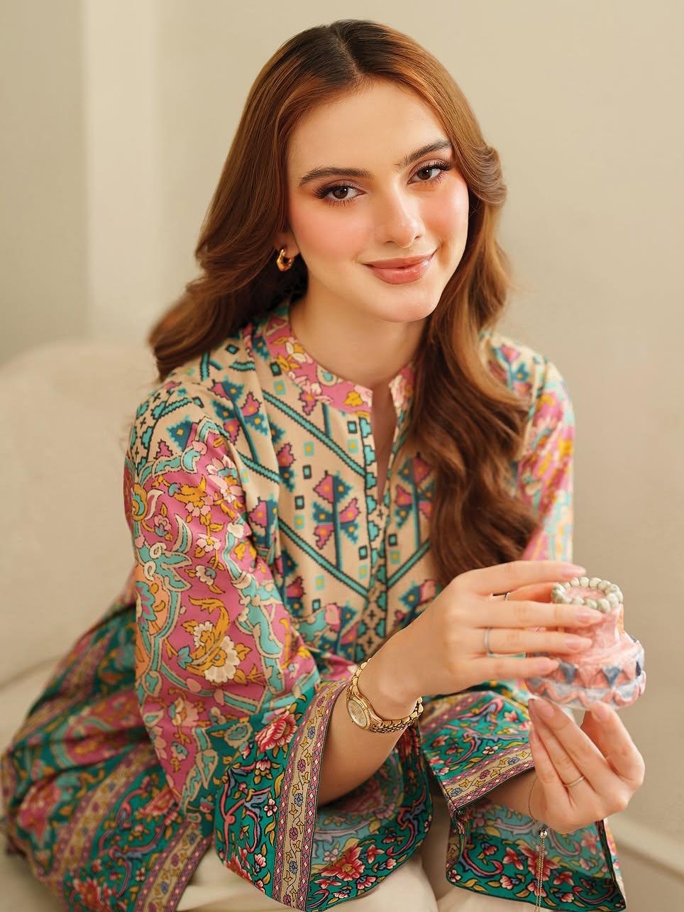 Mishal – Digital Printed Co-Ord Set with Farshi Shalwar (2-Piece)