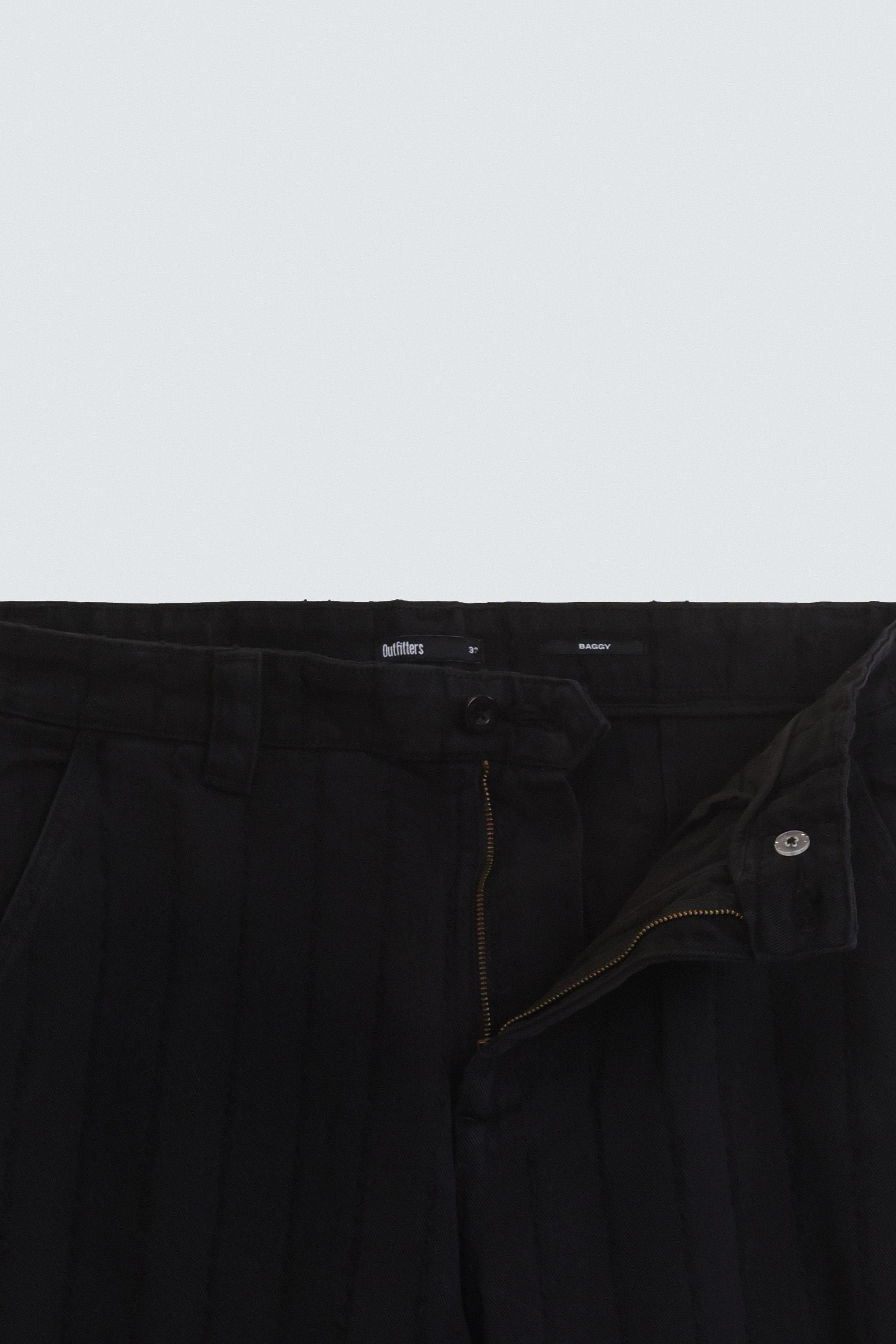 Textured Baggy Fit Pants