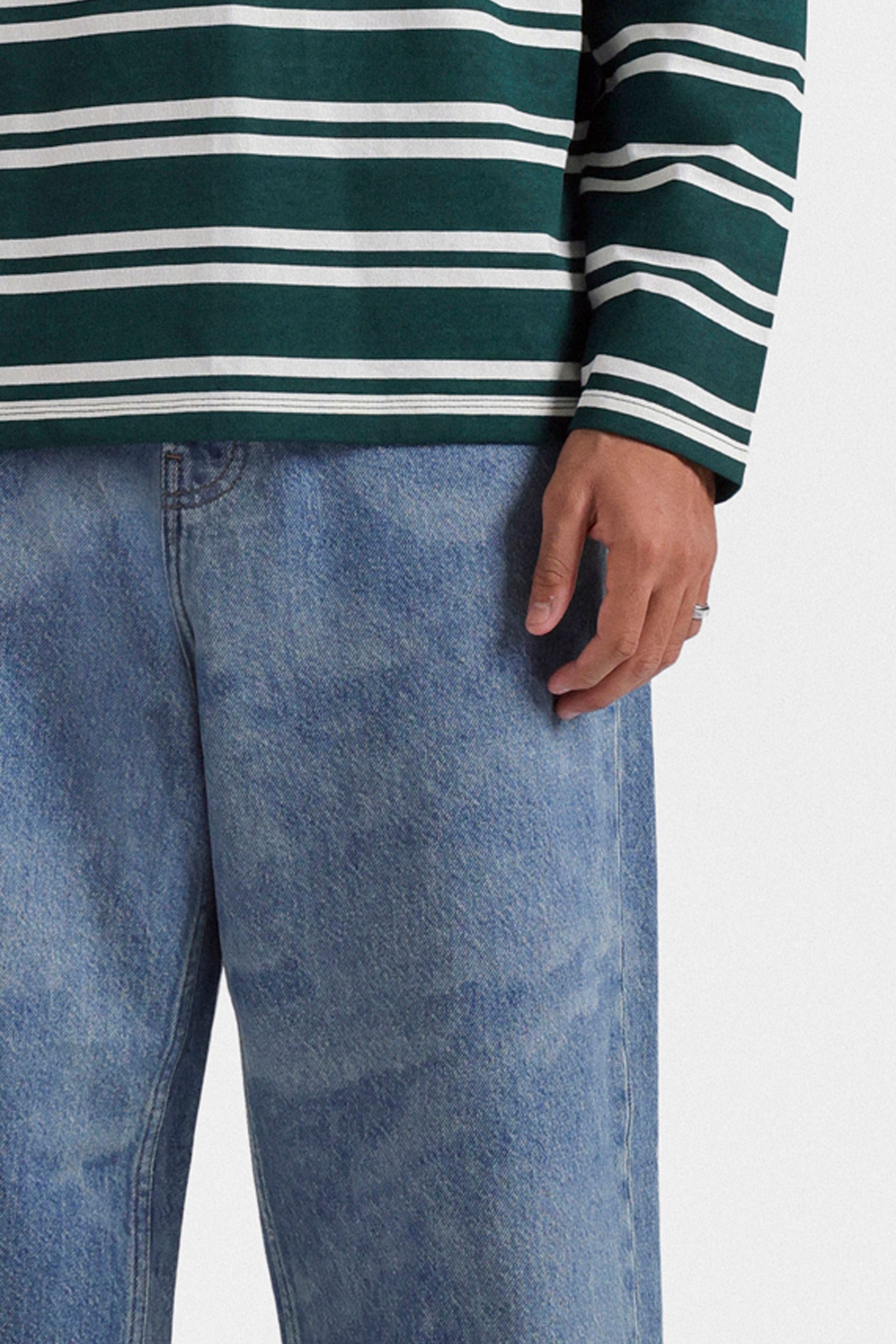 Baggy Jeans With Laser Print