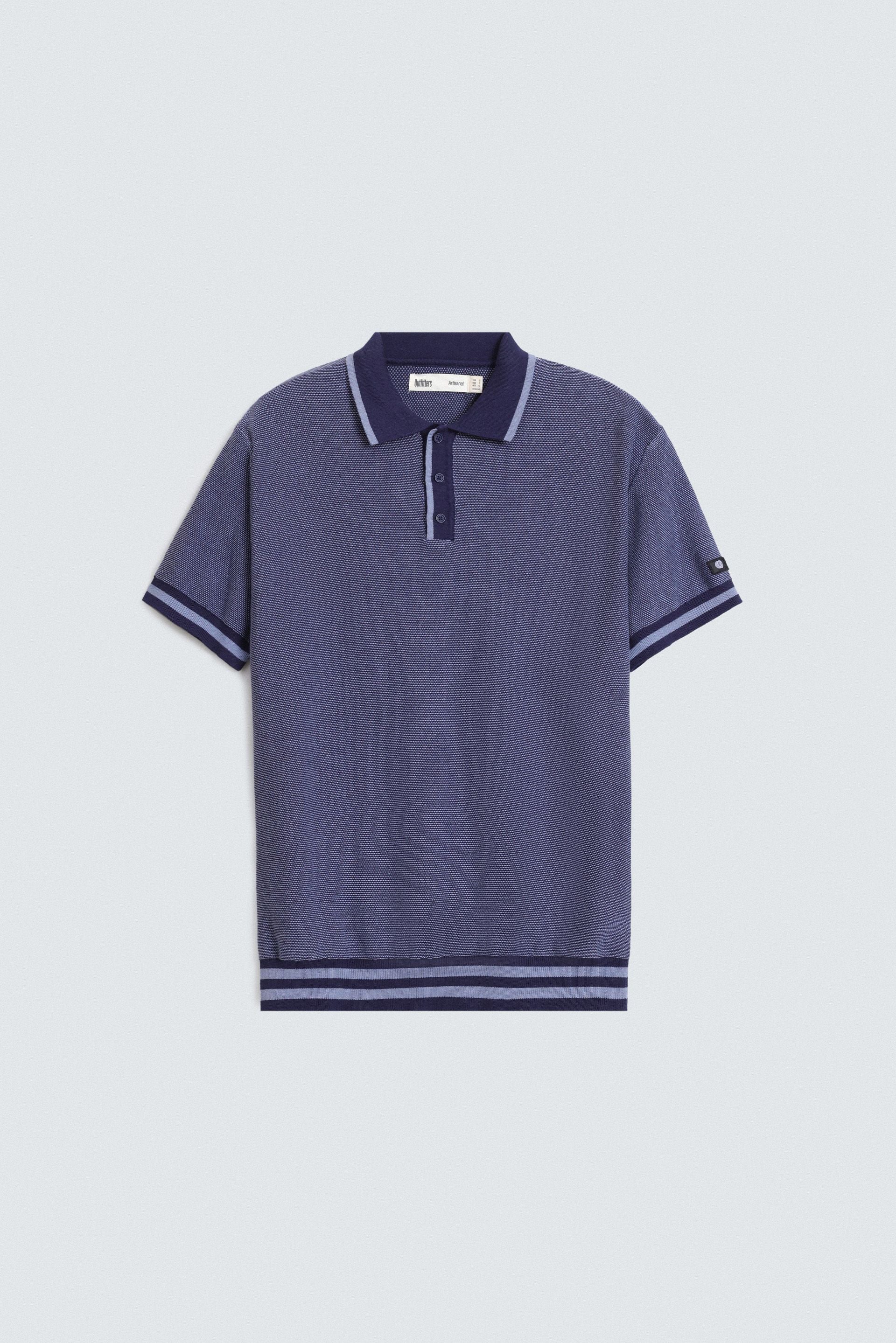 Polo Shirt With Label Patch