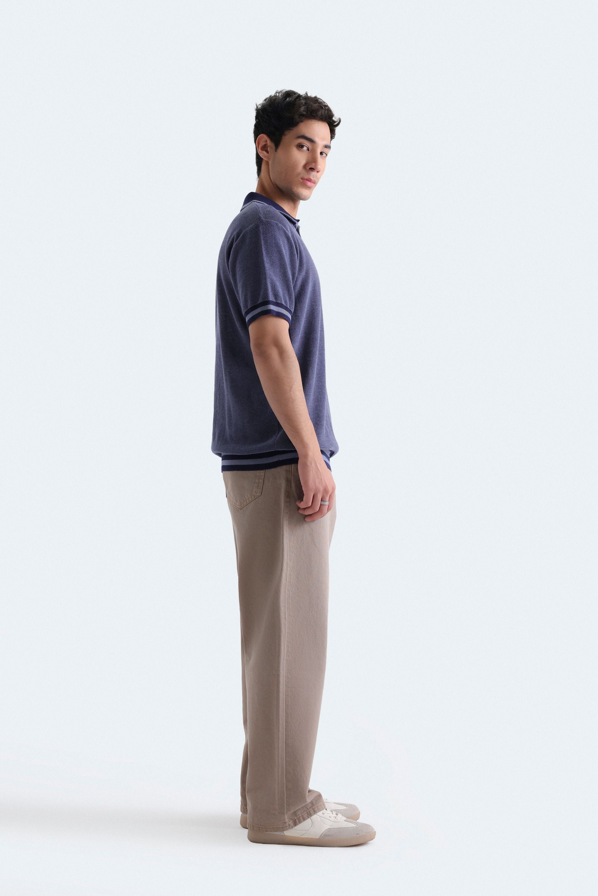 Polo Shirt With Label Patch