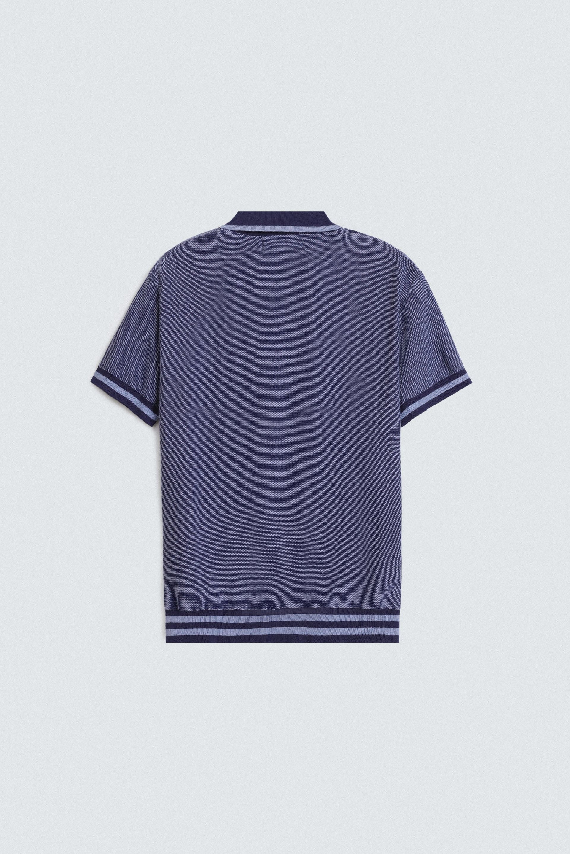 Polo Shirt With Label Patch