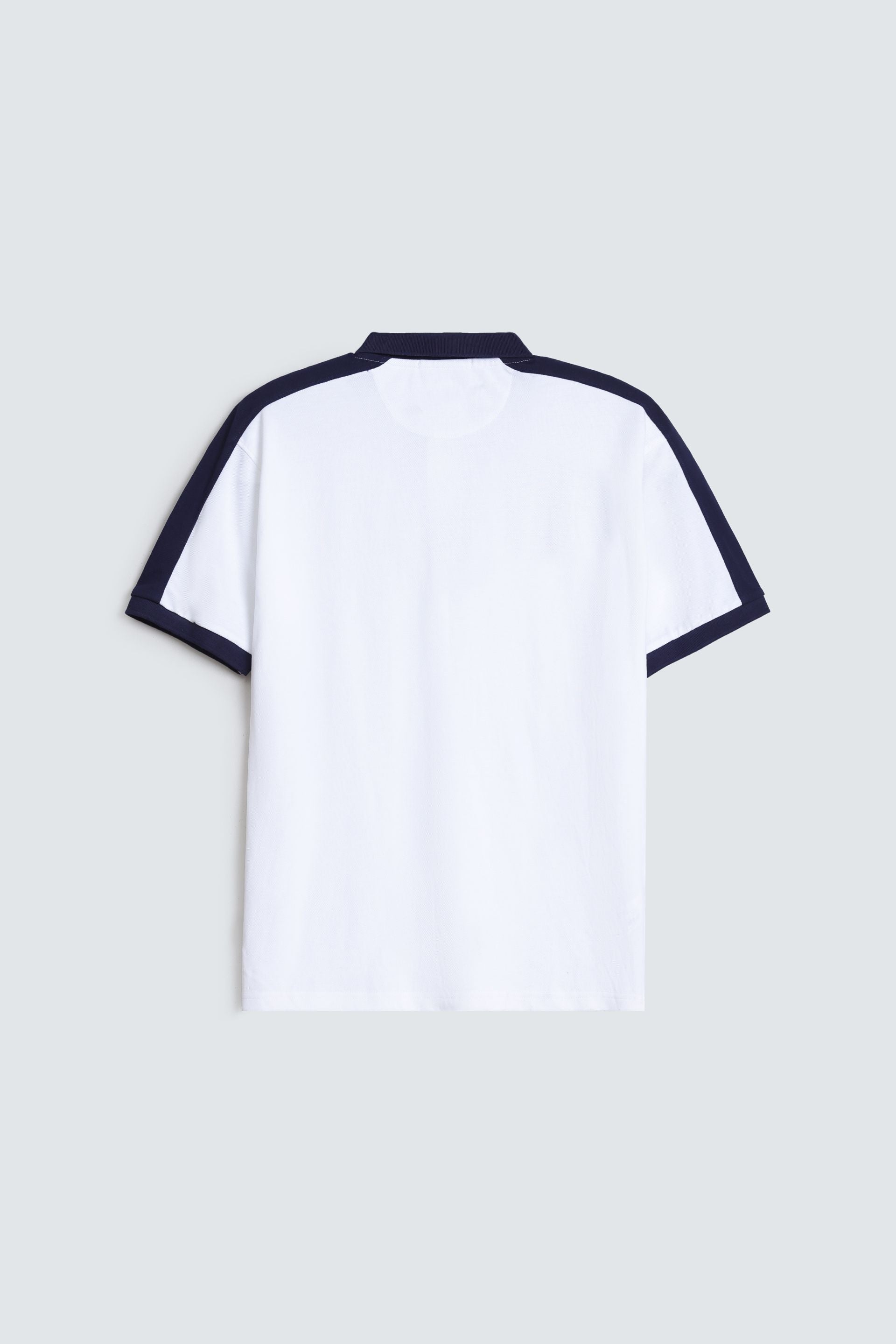 Slogan Print Polo Shirt With Label Patch