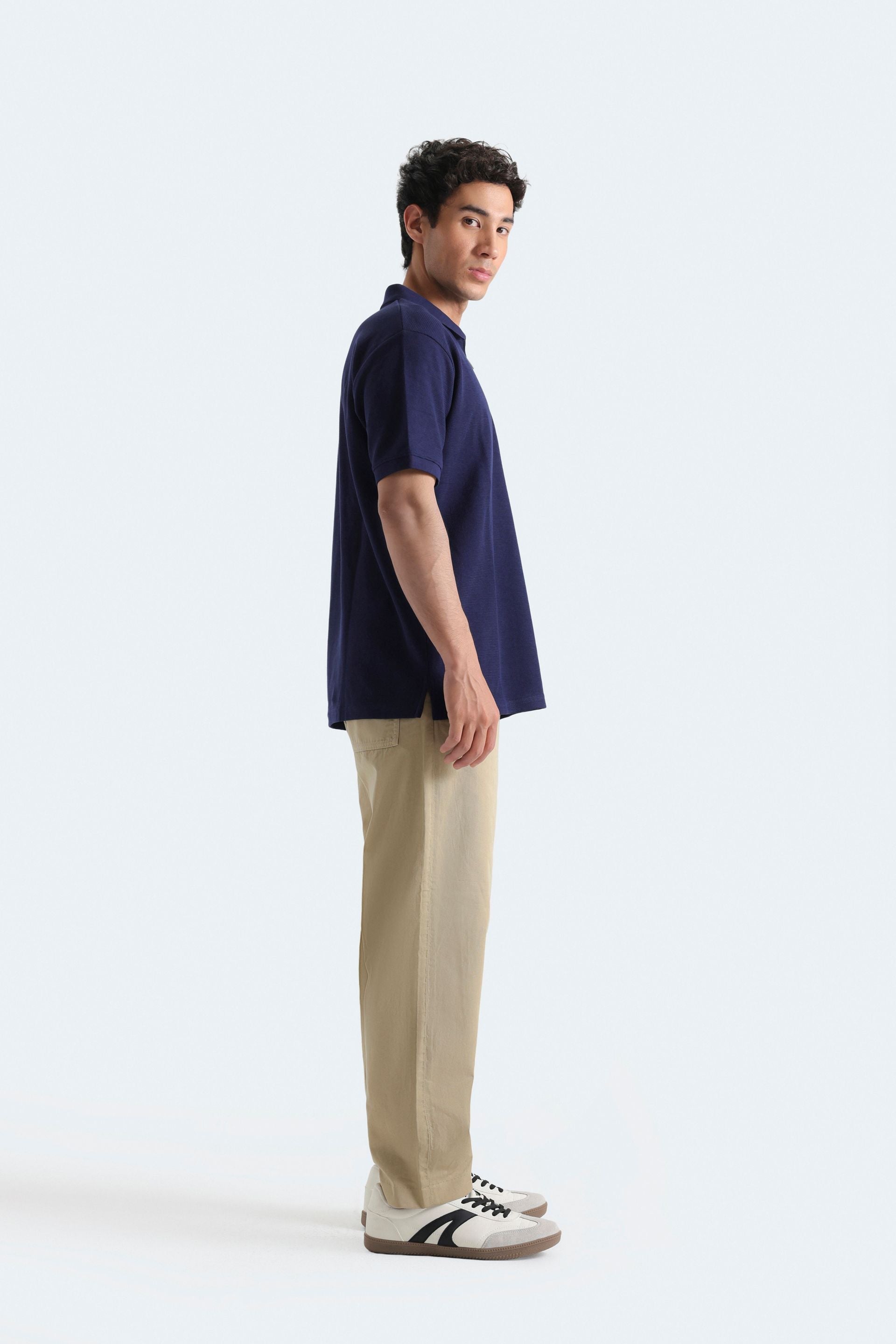 Quarter Zip-Up Polo Shirt