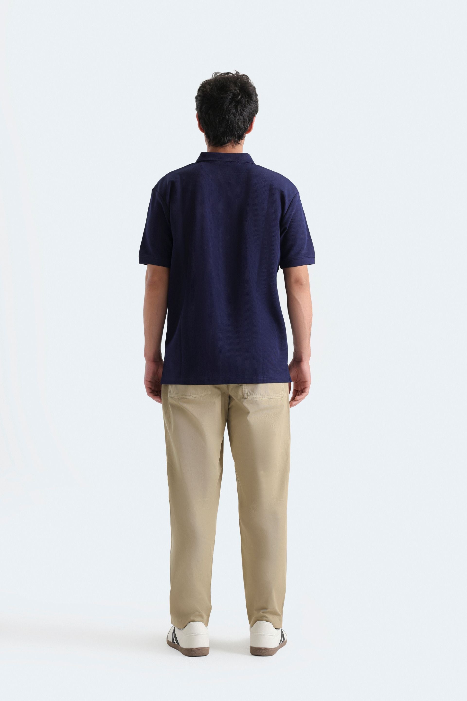 Quarter Zip-Up Polo Shirt