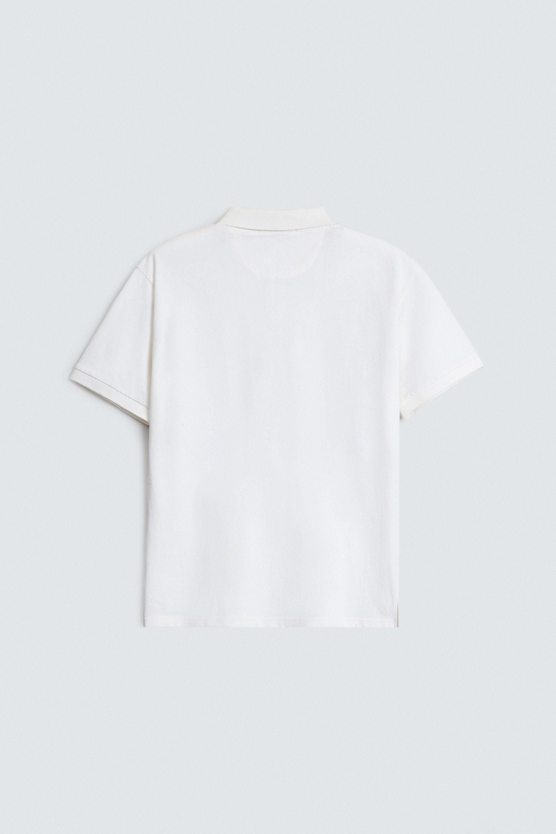 Embroidered Slogan Print Polo Shirt