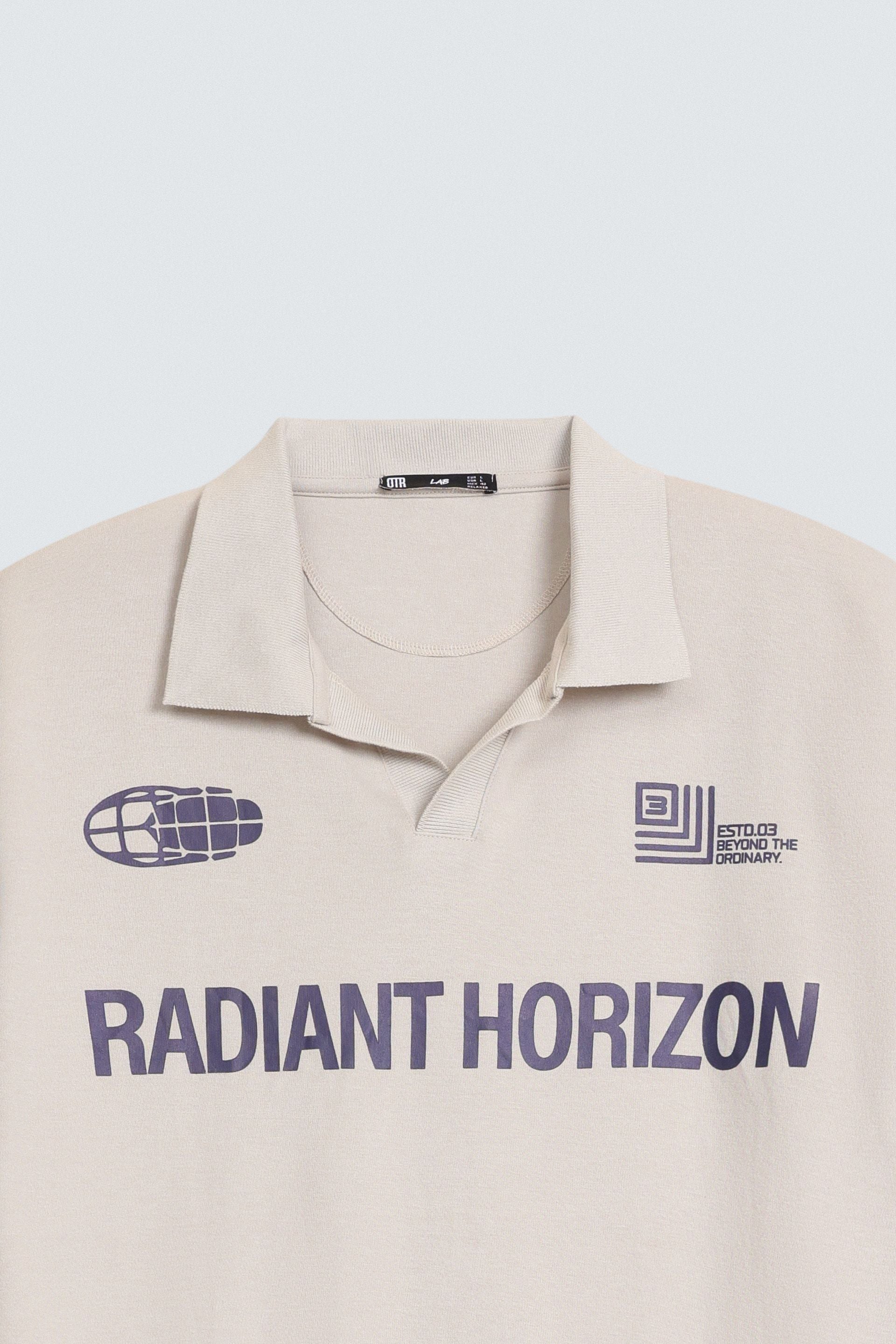 Slogan Print Polo Shirt