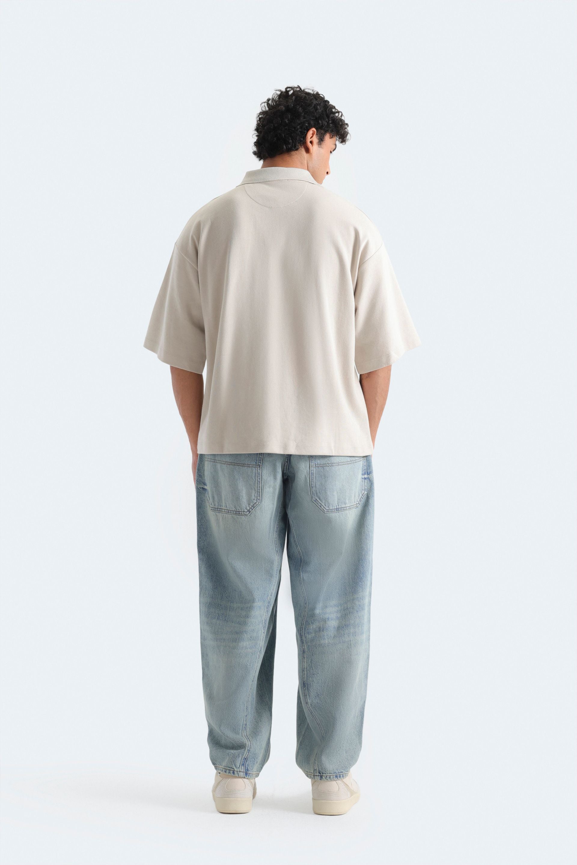 Slogan Print Polo Shirt