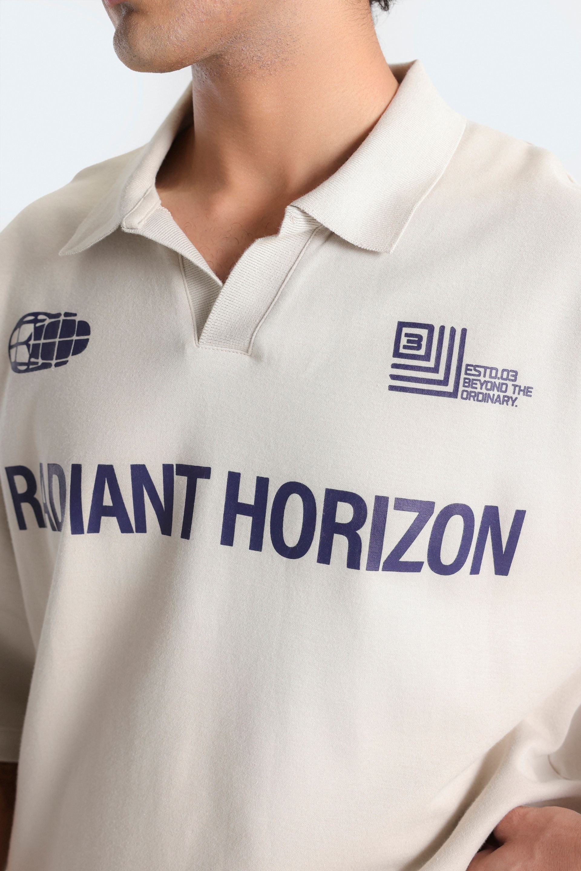 Slogan Print Polo Shirt