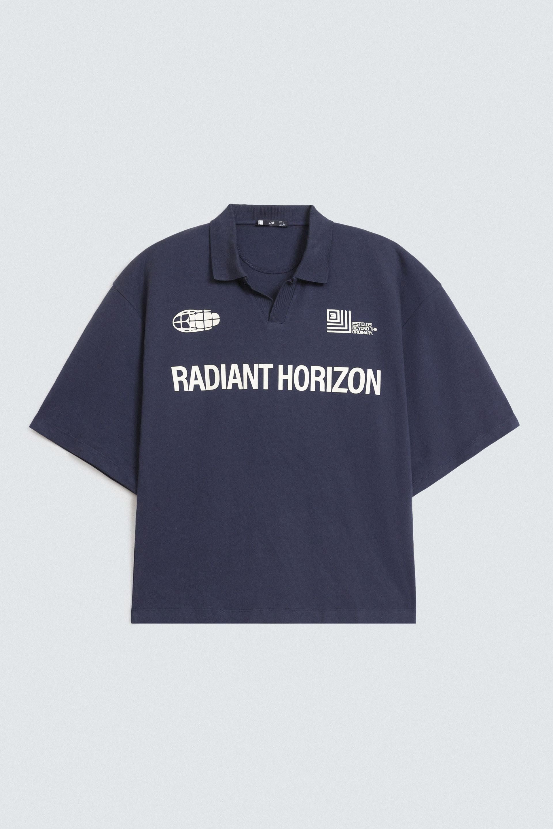 Slogan Print Polo Shirt
