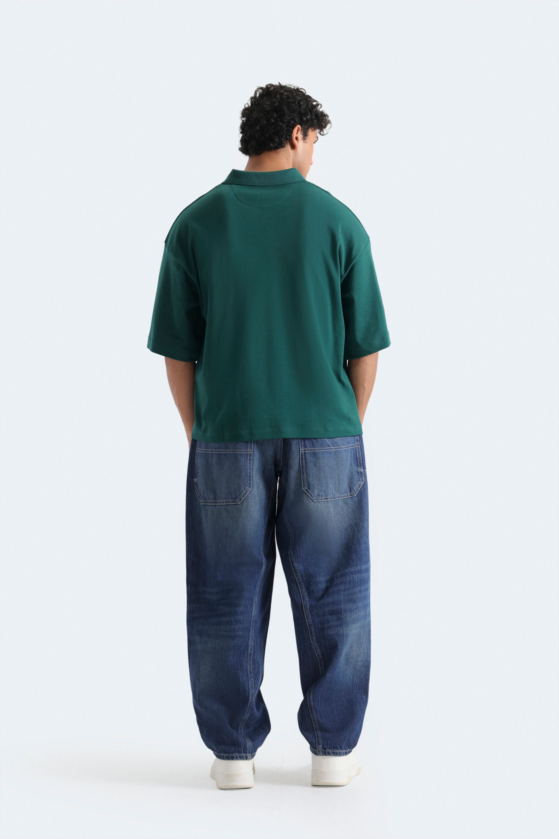 Slogan Print Polo Shirt