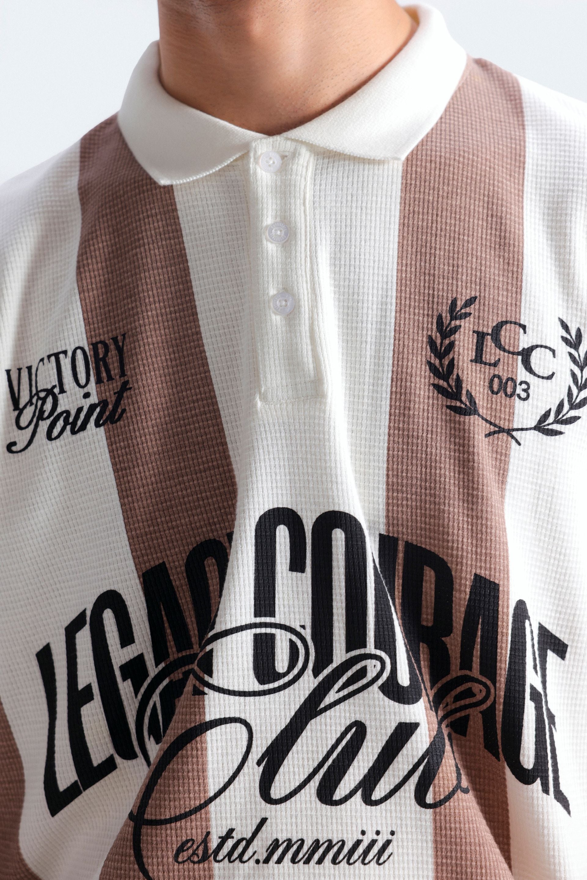 Varsity Striped Polo Shirt