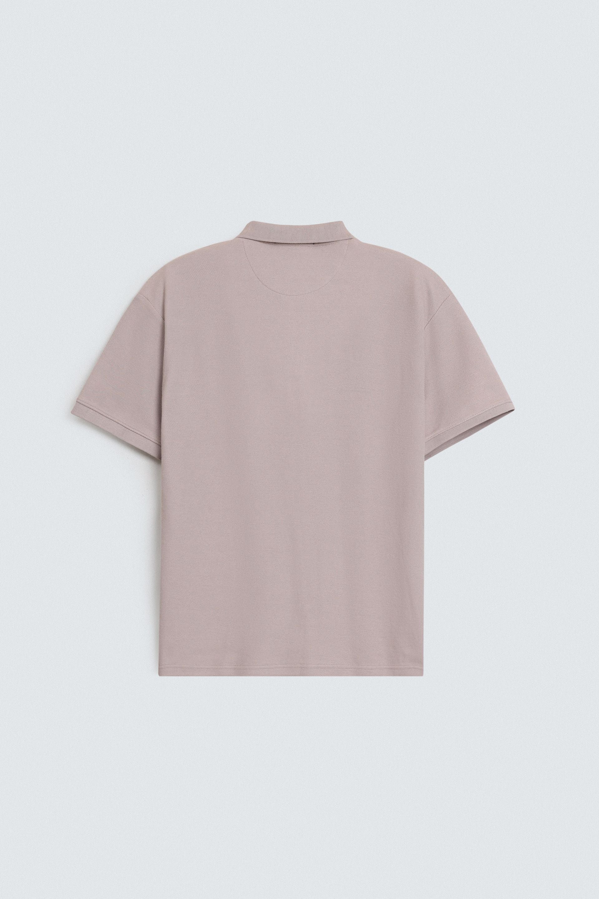 Quarter Zip-Up Polo Shirt