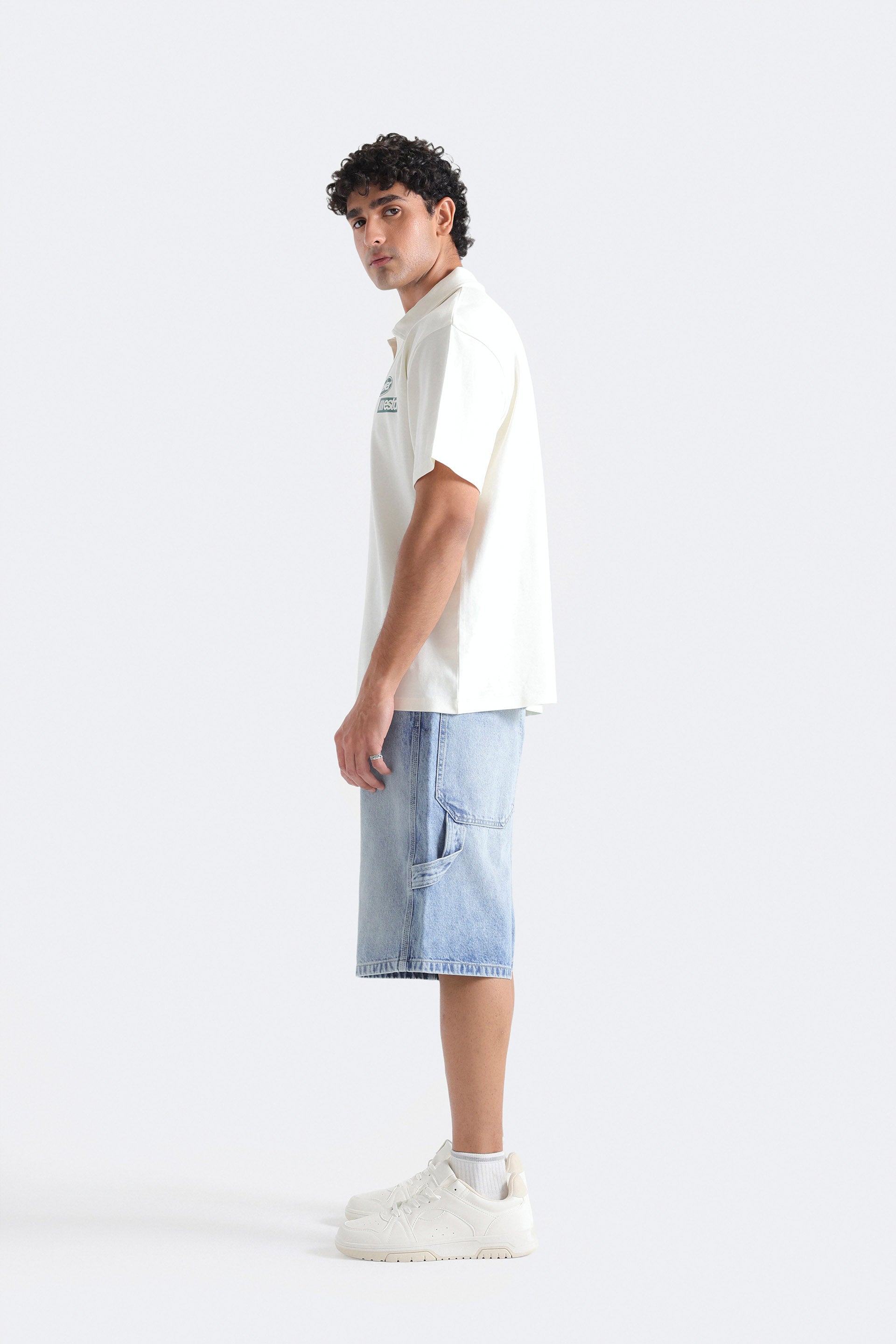 Slogan Print Polo Shirt