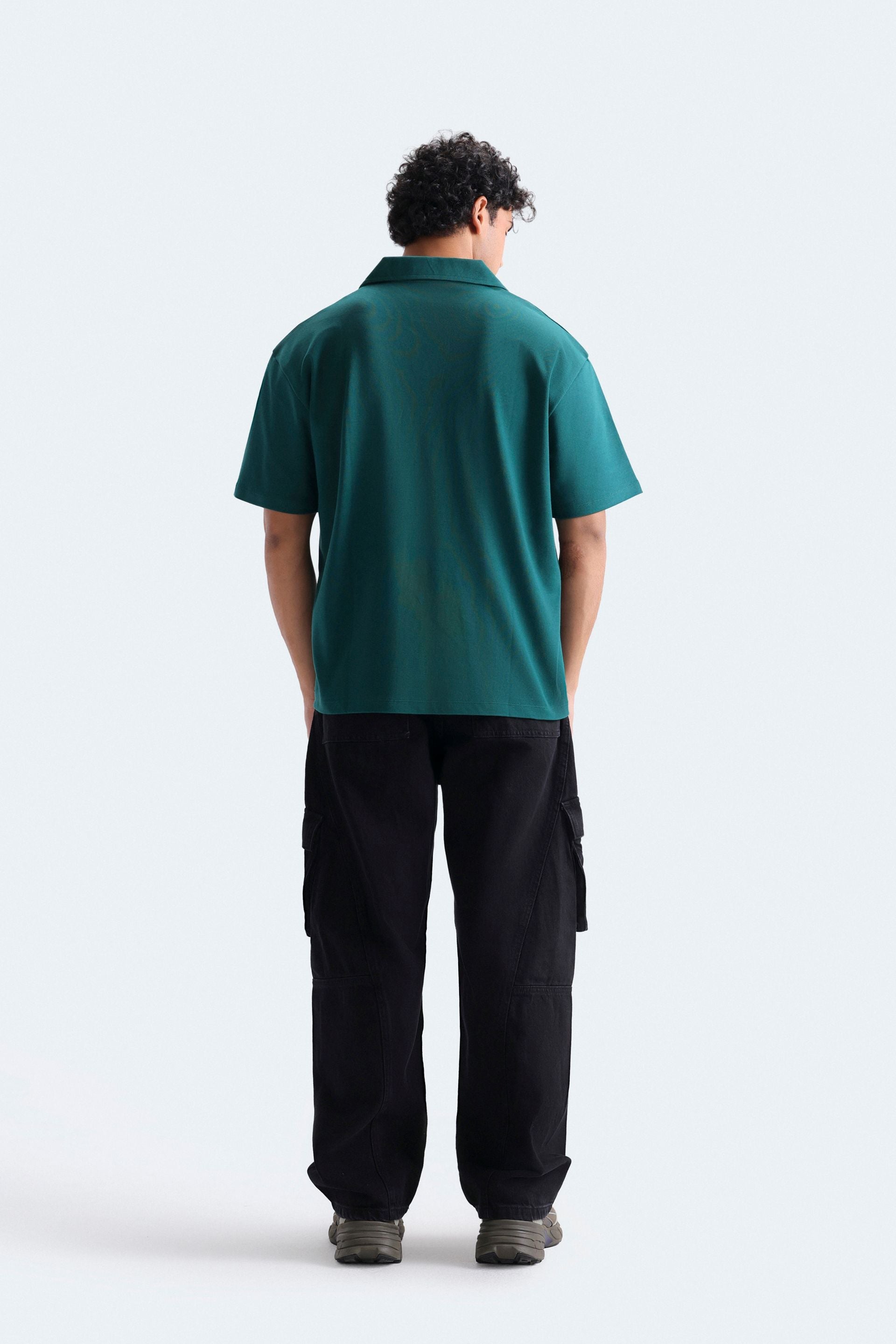 Slogan Print Polo Shirt