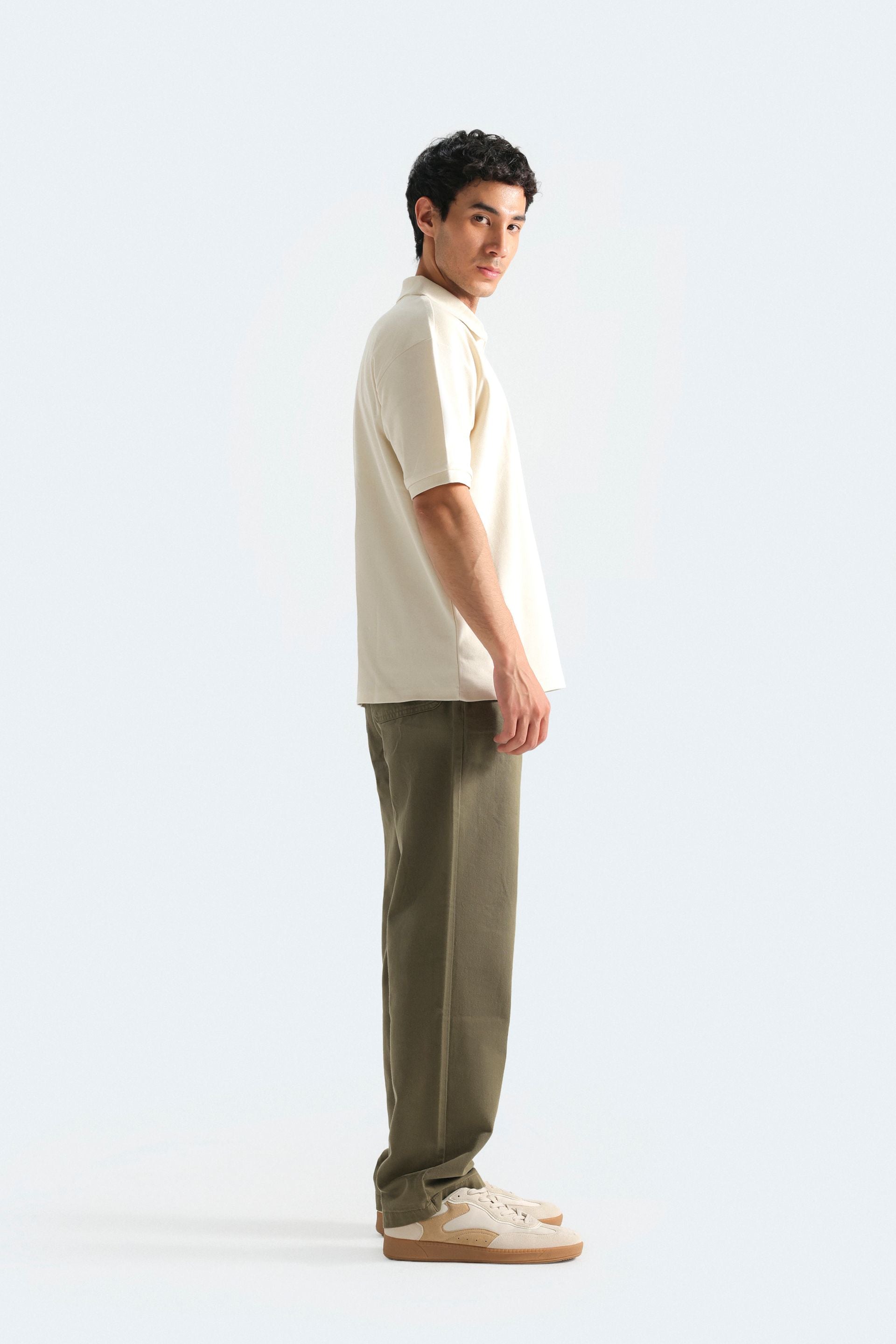 Quarter Zip-Up Polo Shirt