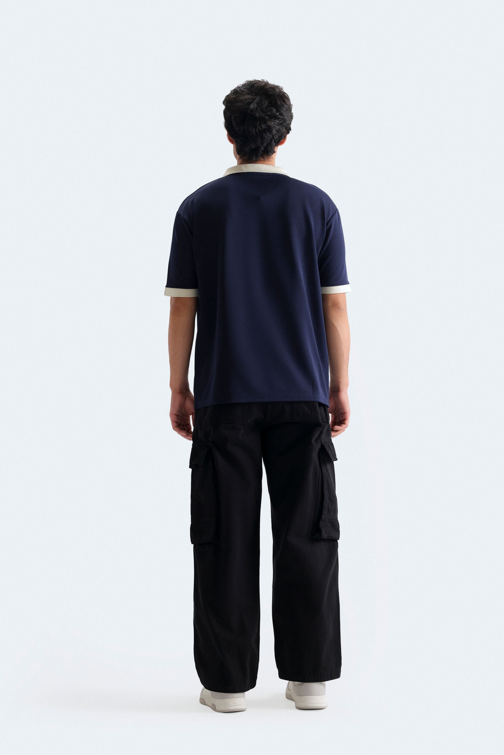 Slogan Print Polo Shirt