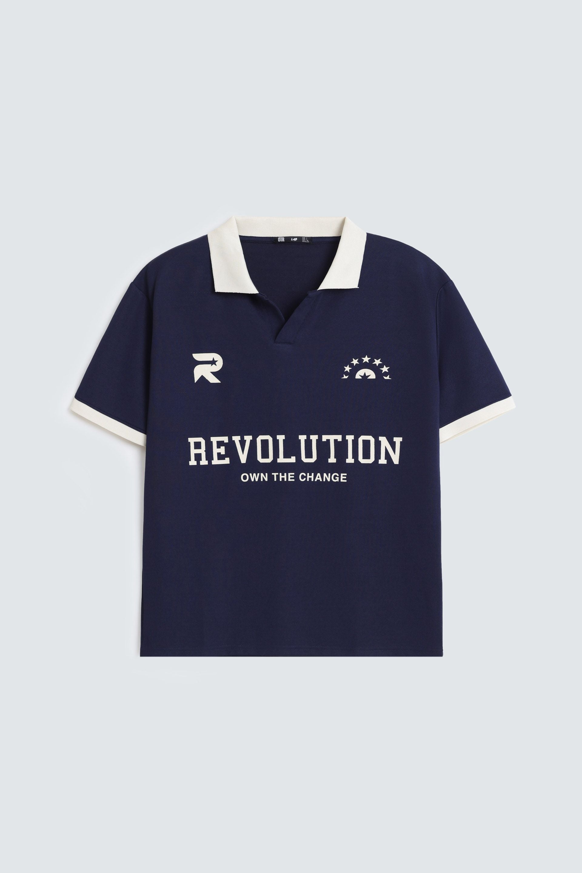 Slogan Print Polo Shirt