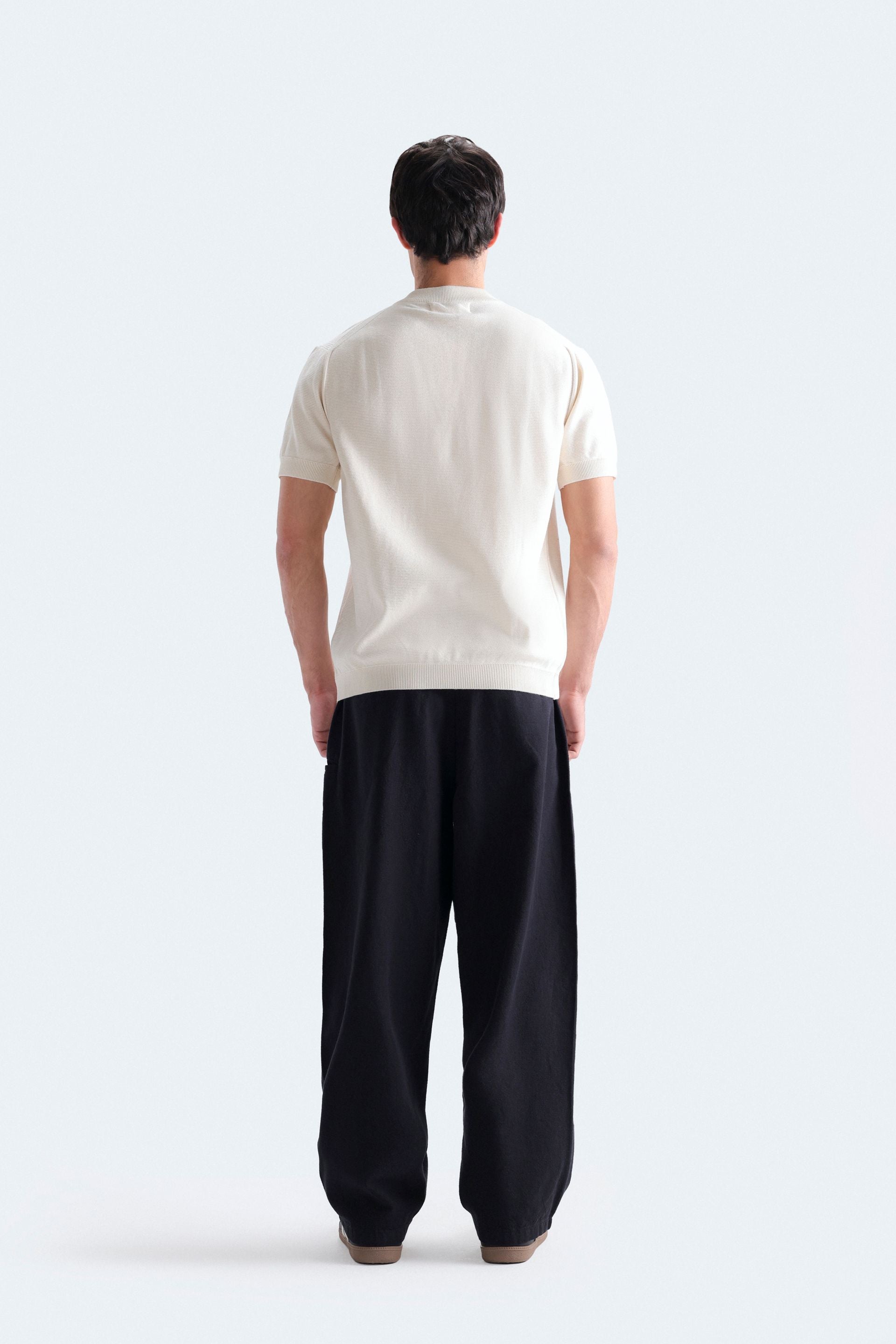 Quarter Zip-Up Polo Shirt