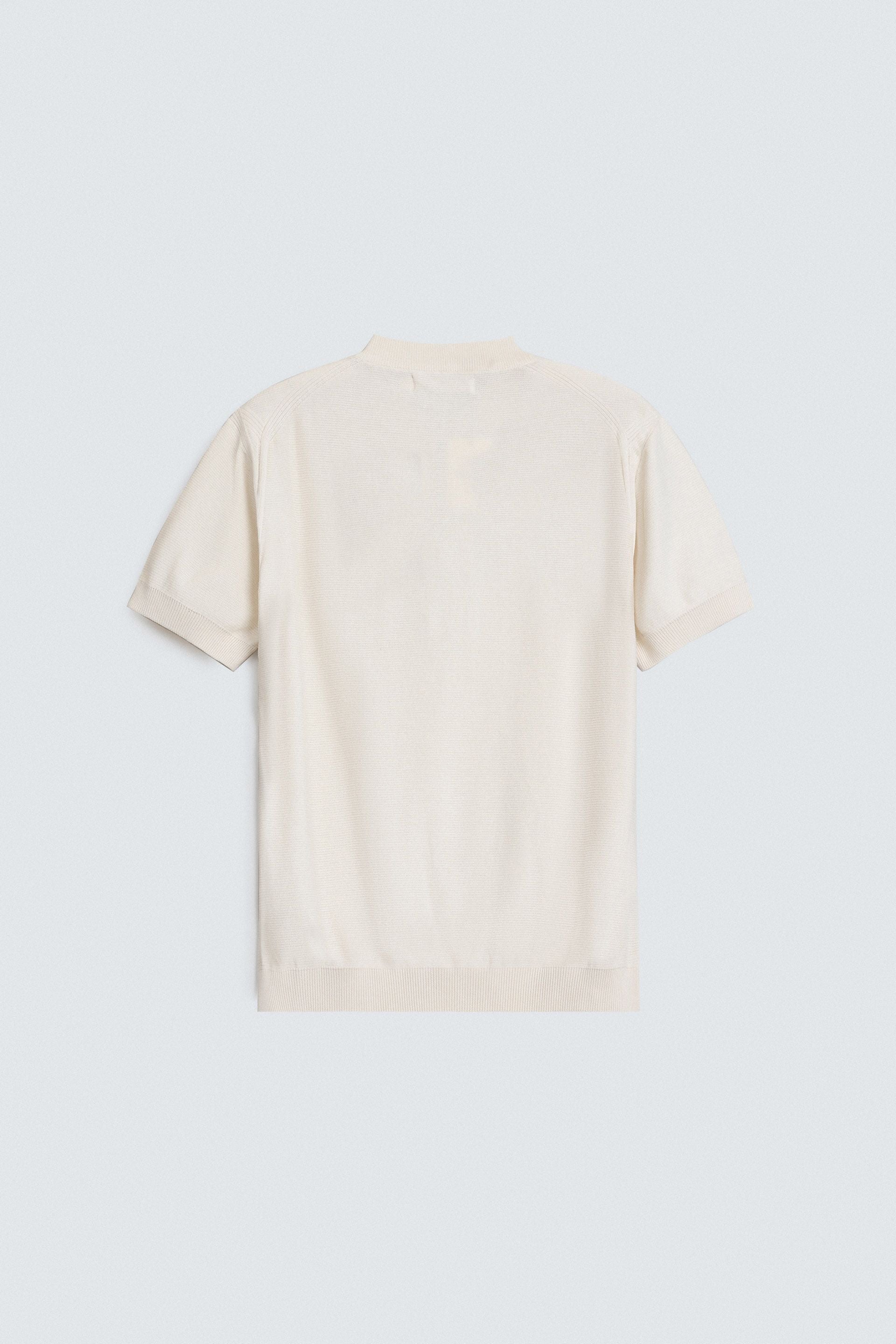Quarter Zip-Up Polo Shirt