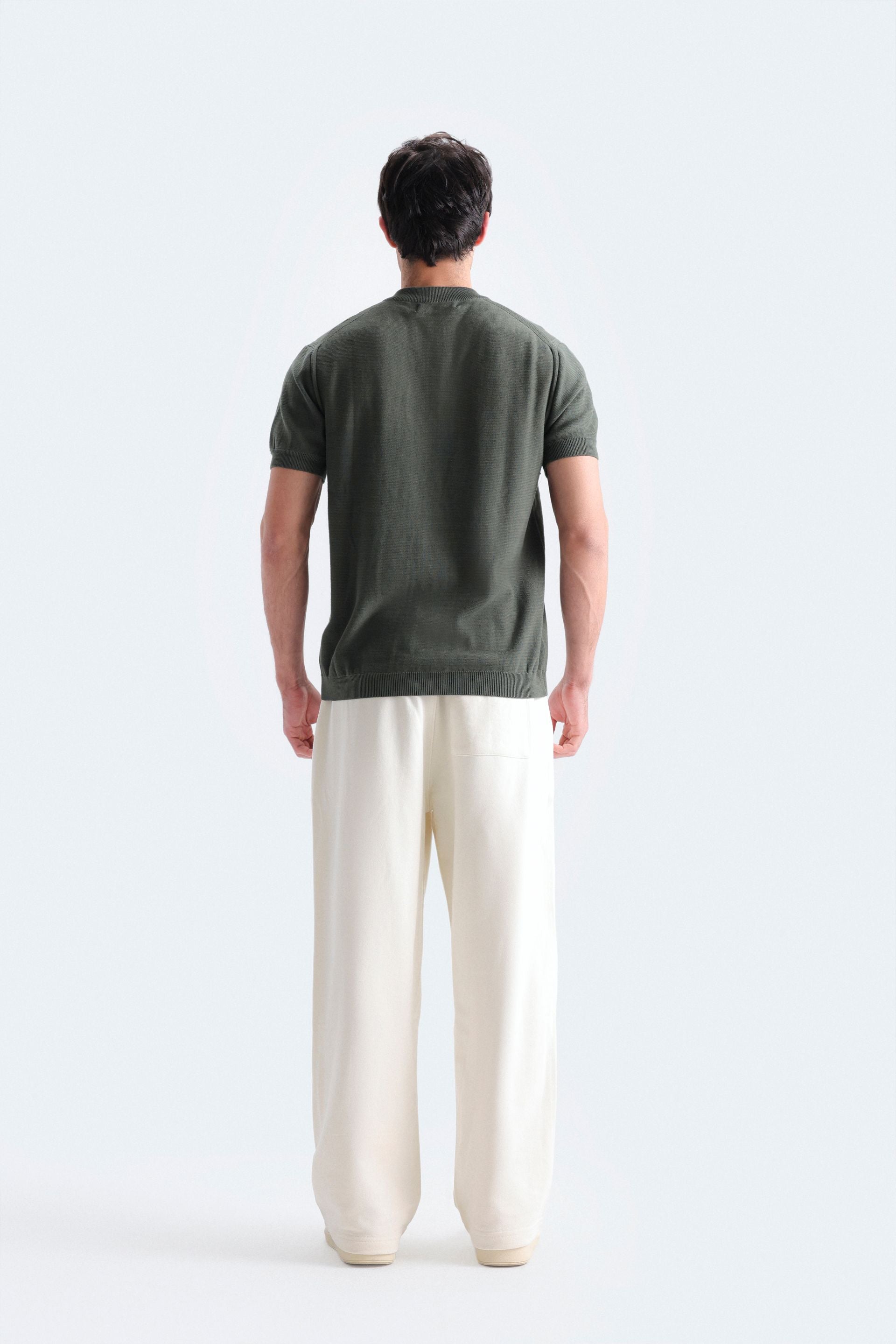 Quarter Zip-Up Polo Shirt
