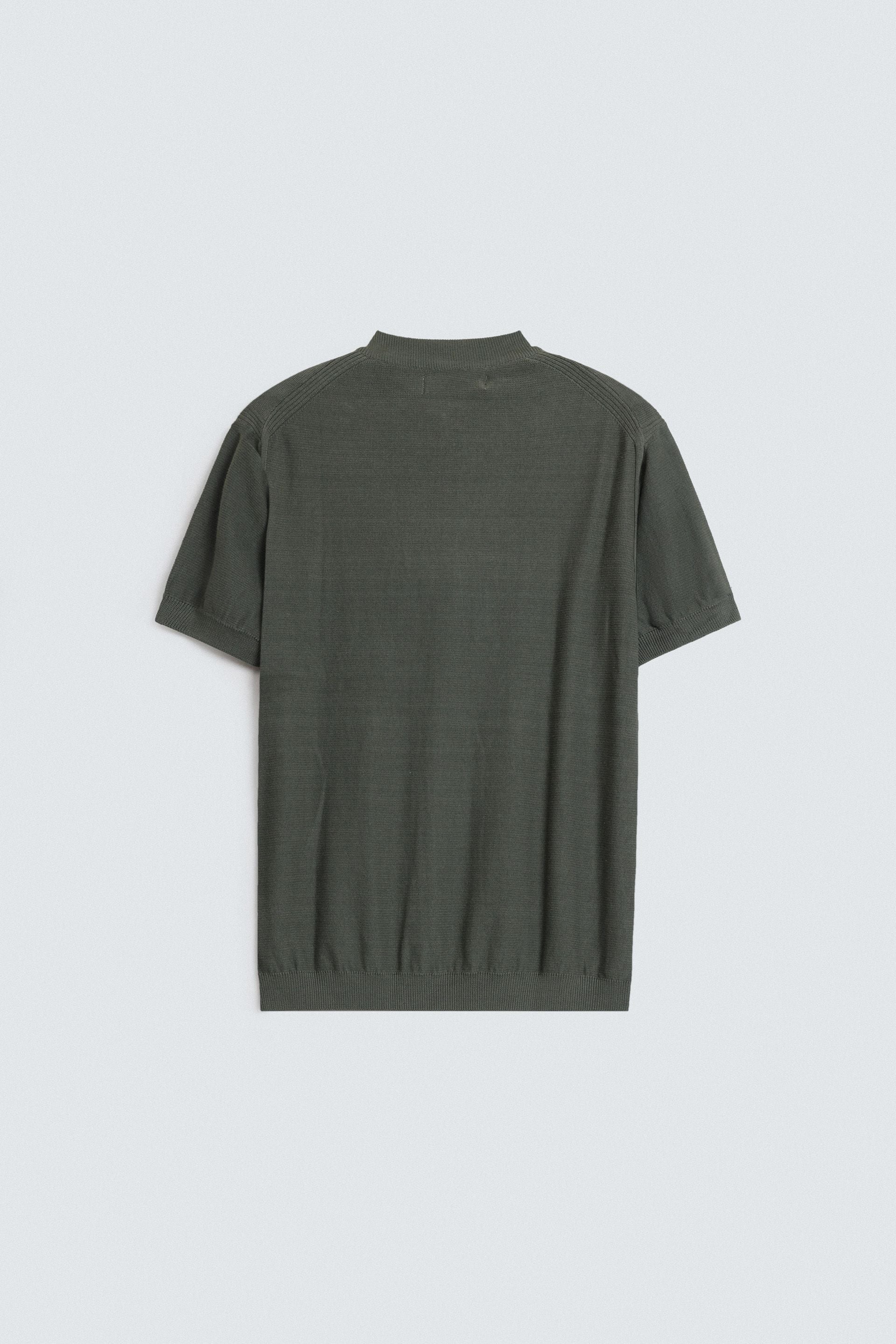 Quarter Zip-Up Polo Shirt