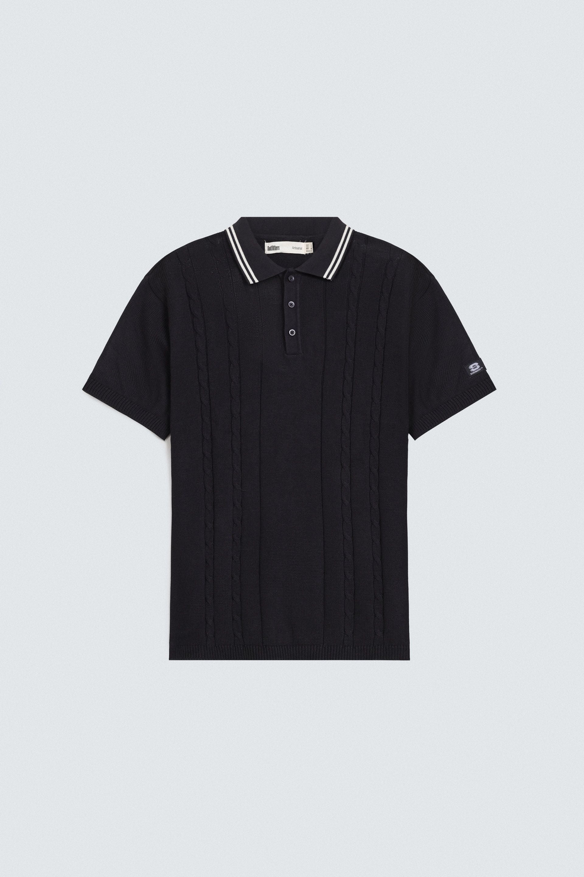 Cable Knit Polo Shirt
