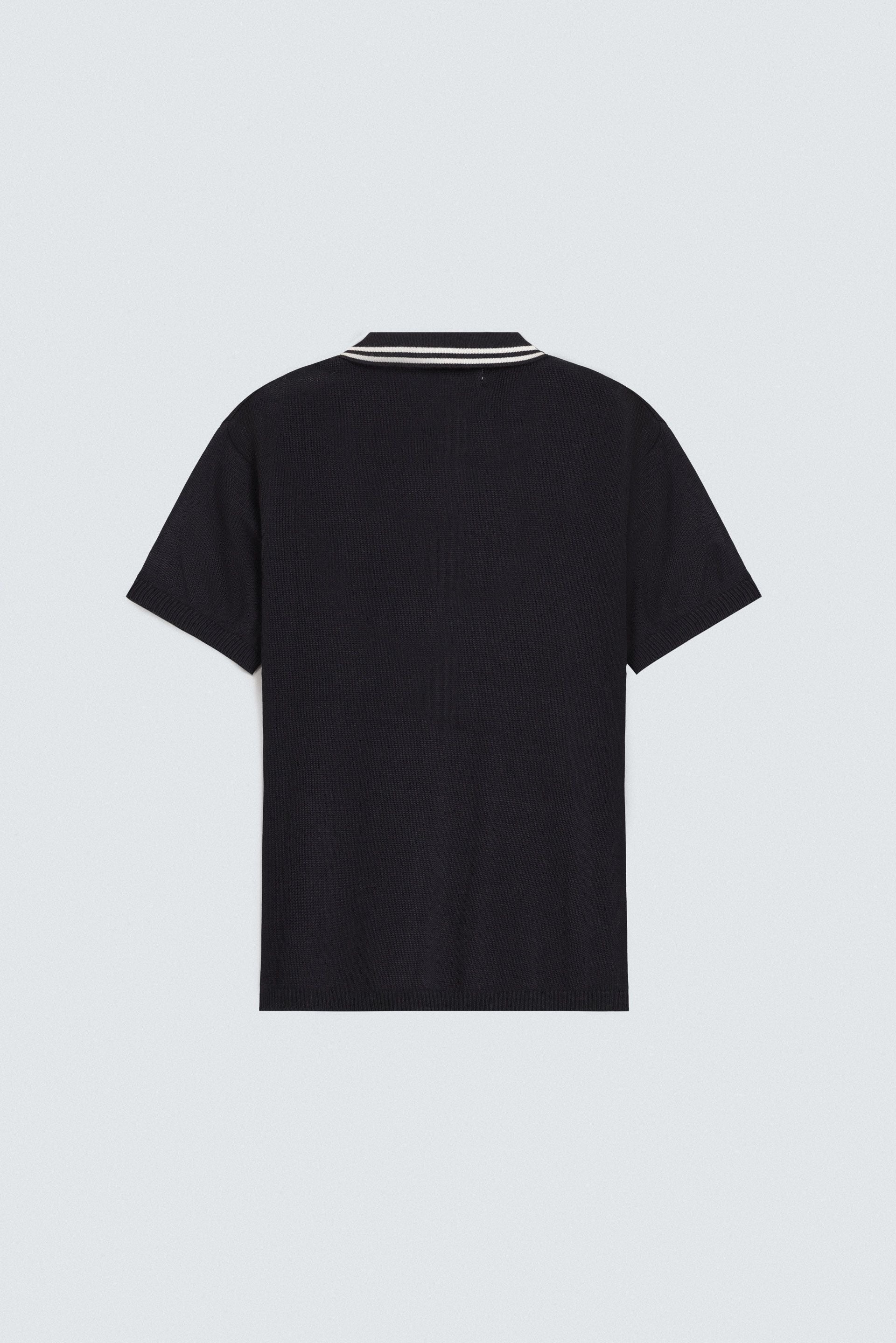 Cable Knit Polo Shirt