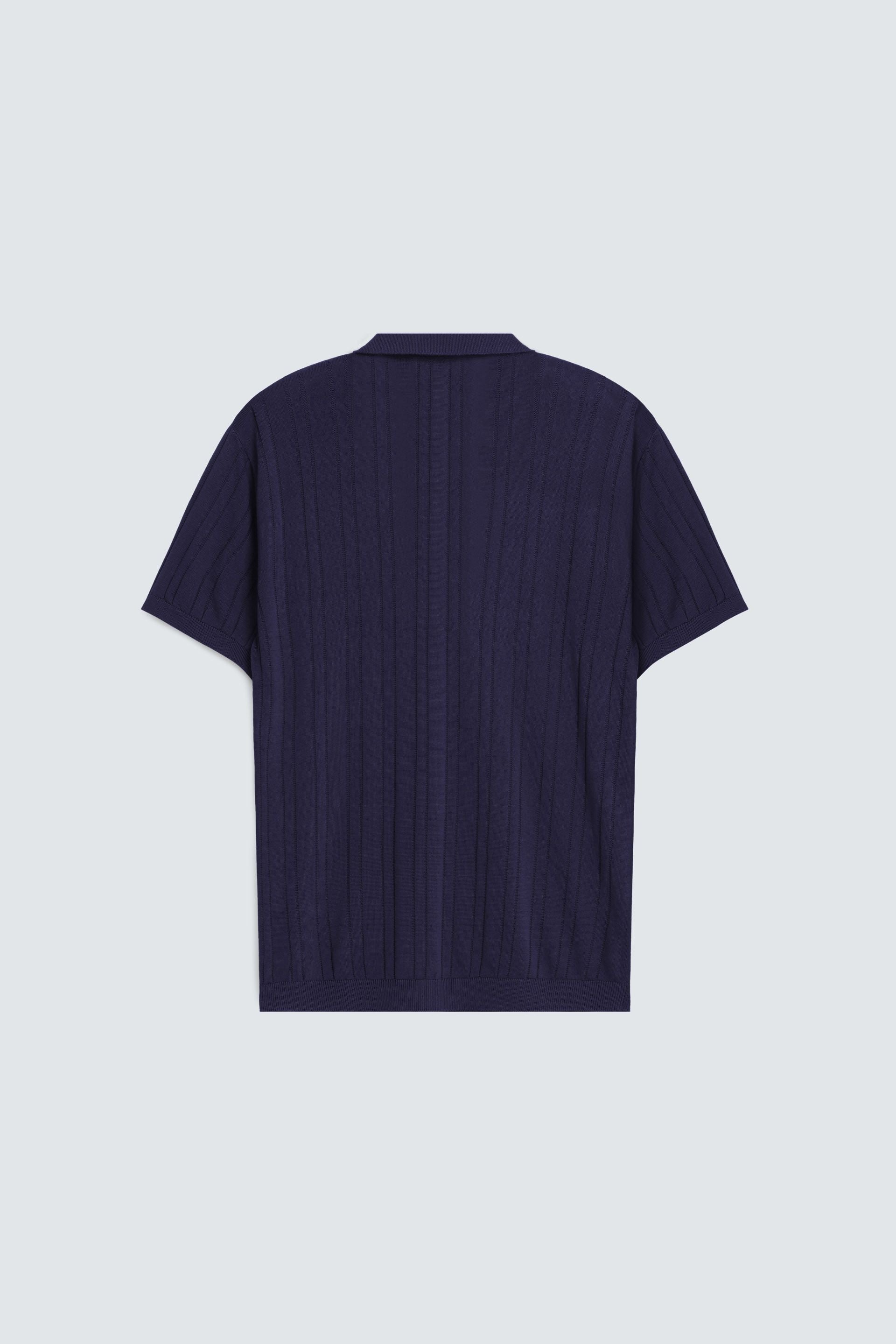 Striped Polo Shirt With Label Patch