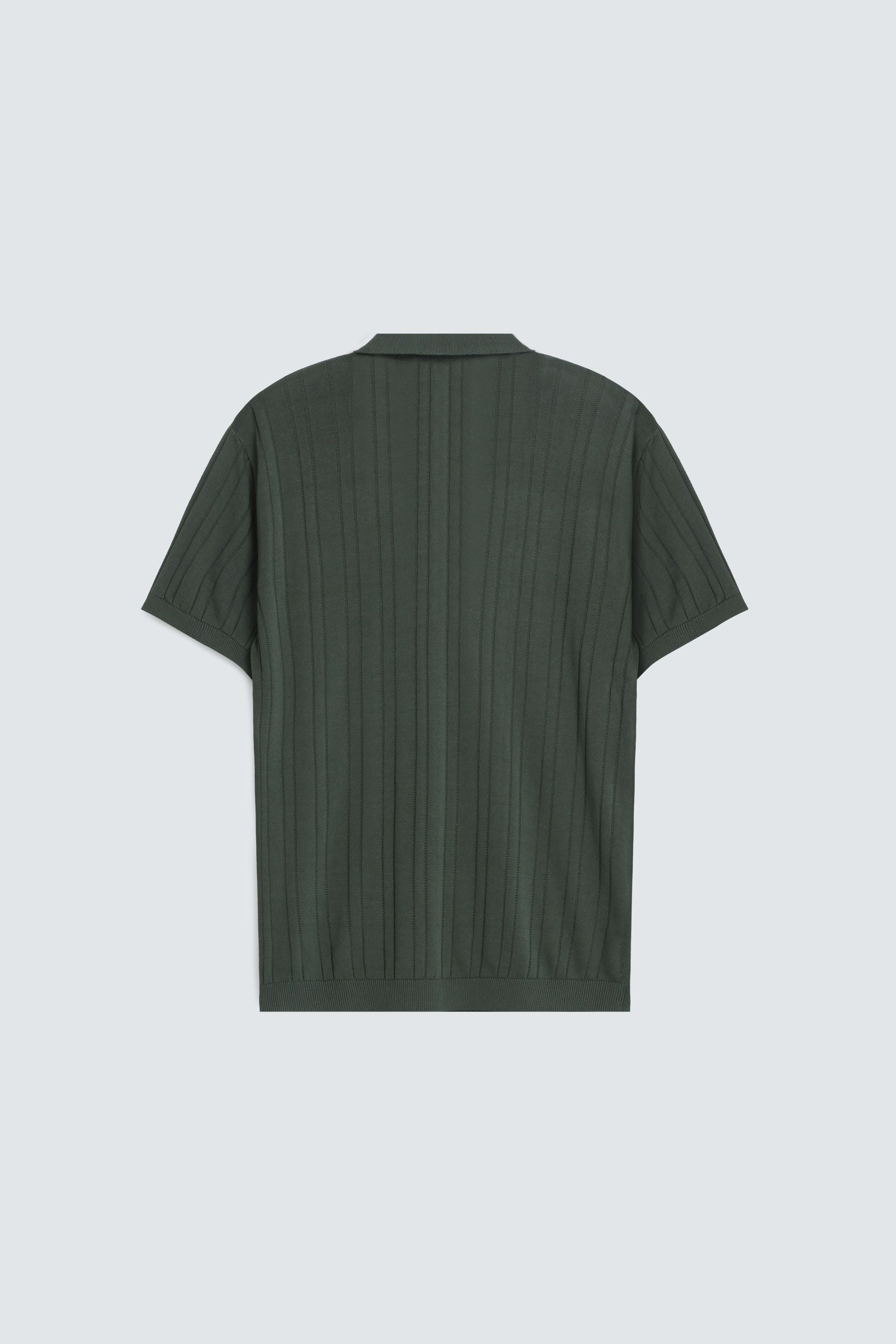 Striped Polo Shirt With Label Patch
