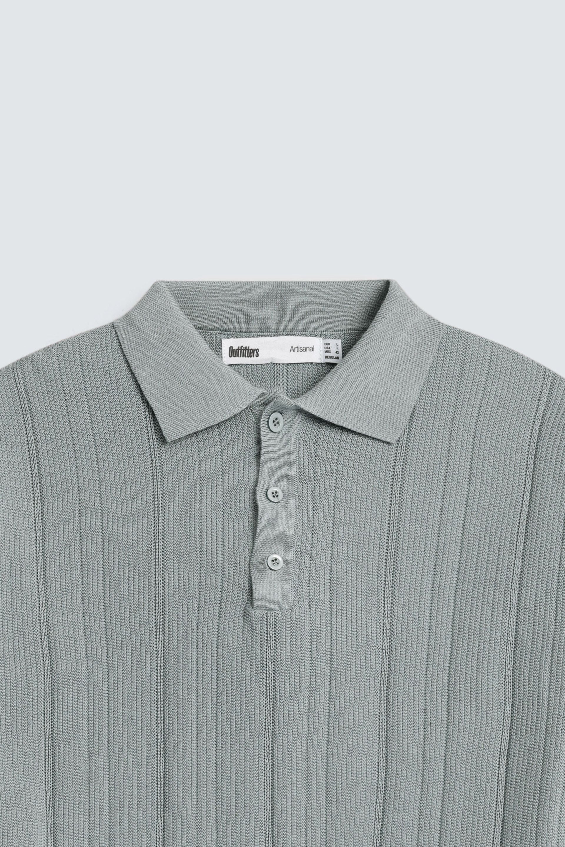 Textured Knit Polo Shirt
