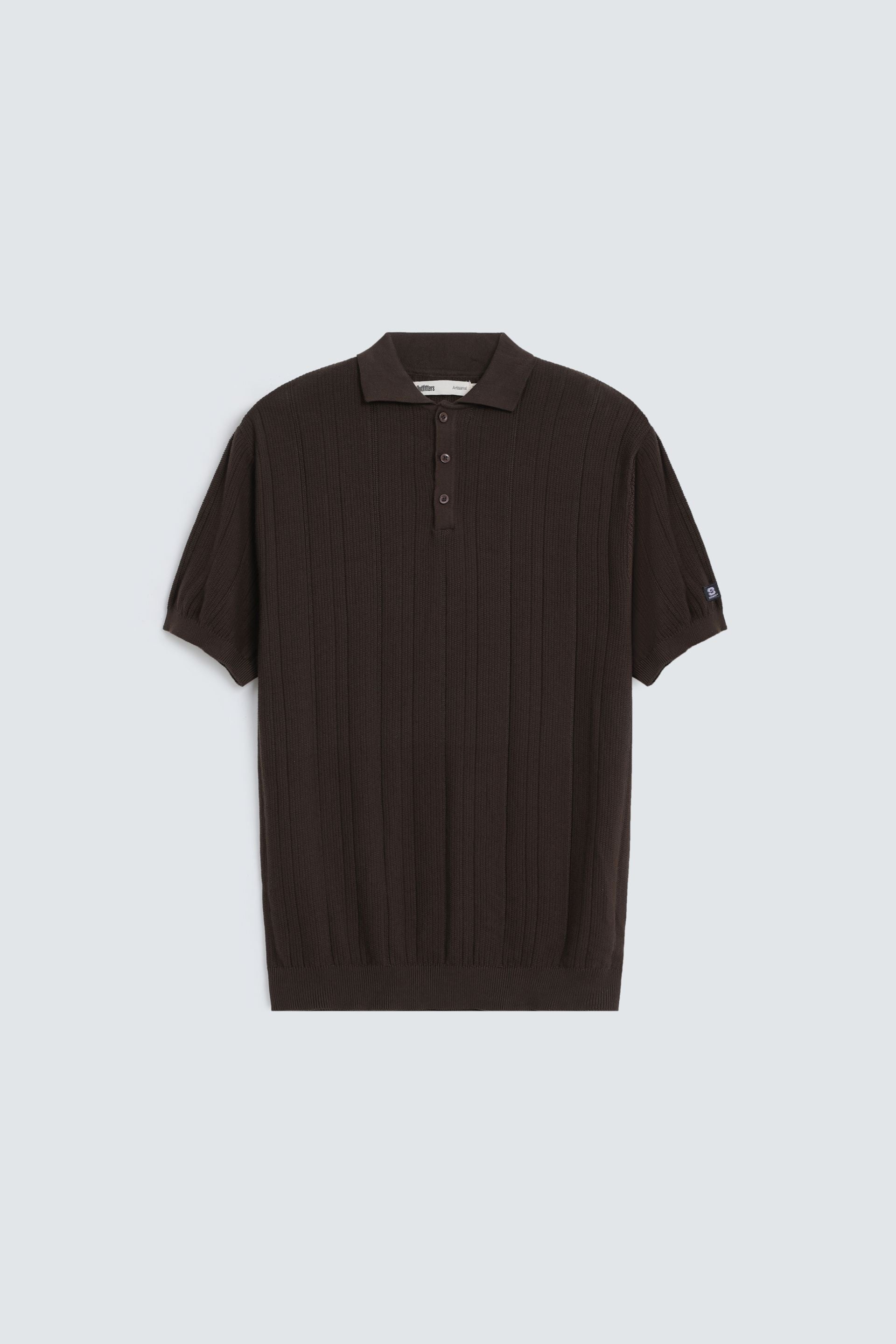 Textured Knit Polo Shirt