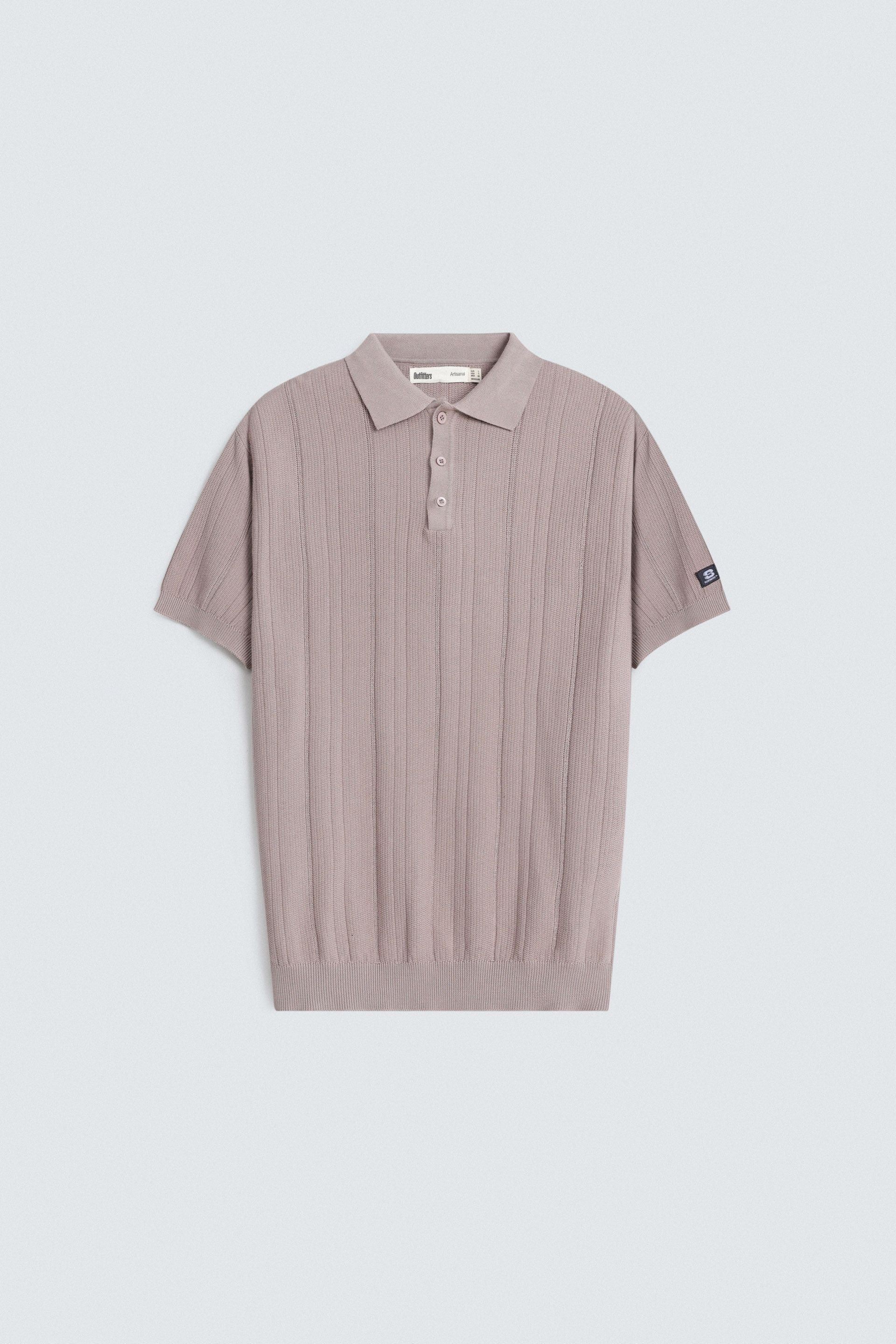 Textured Knit Polo Shirt