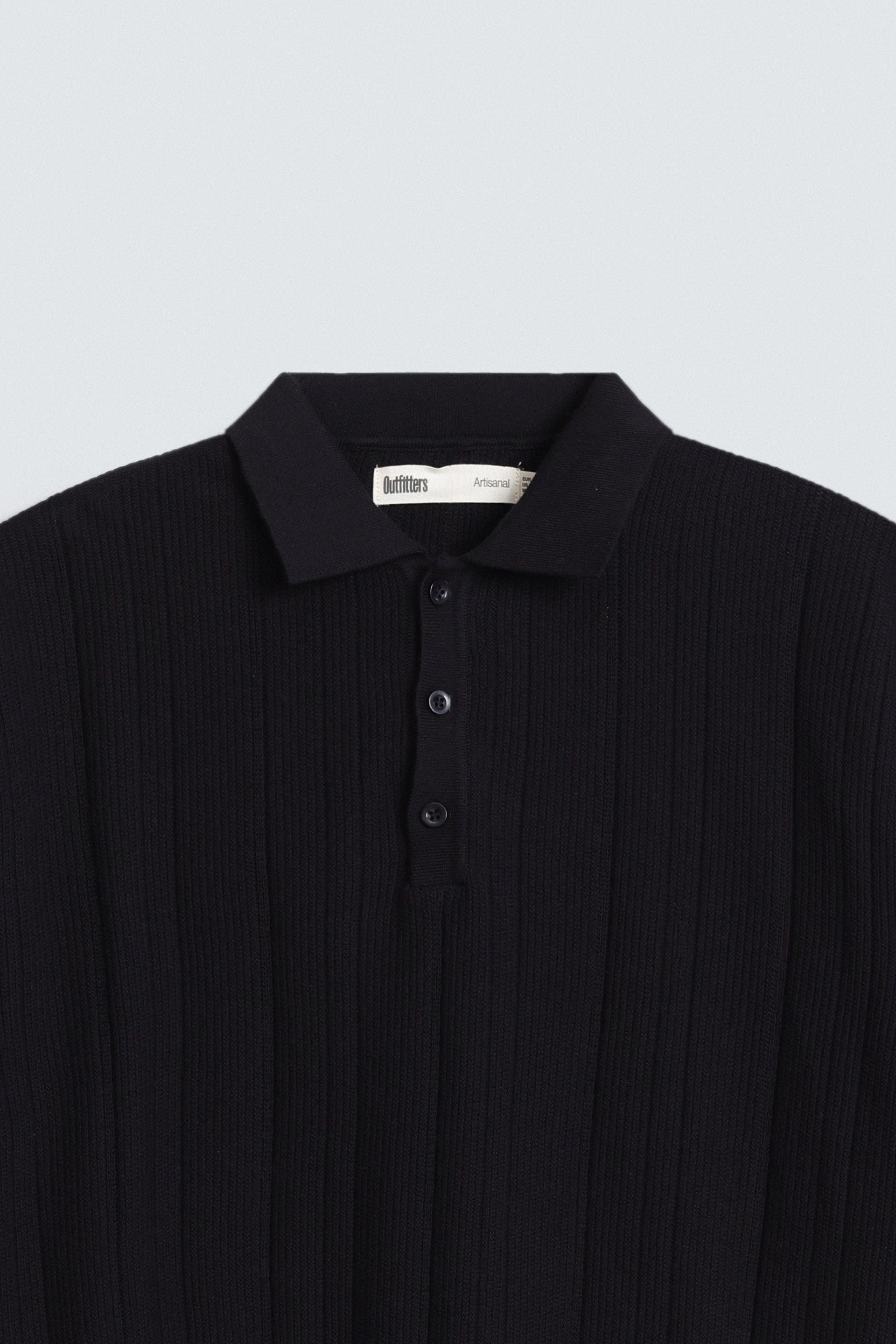 Textured Knit Polo Shirt