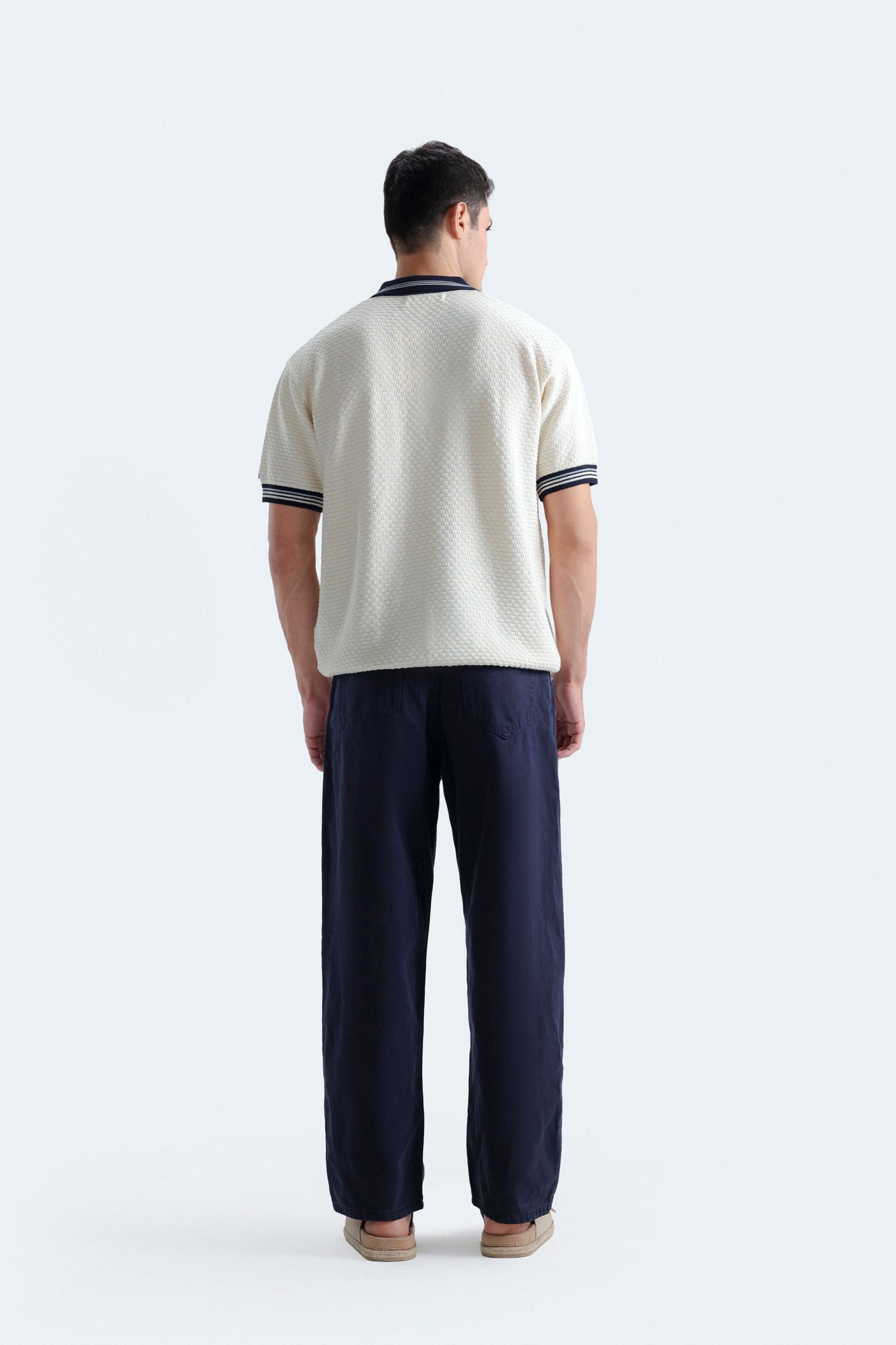 Quarter Zip Up Polo Shirt