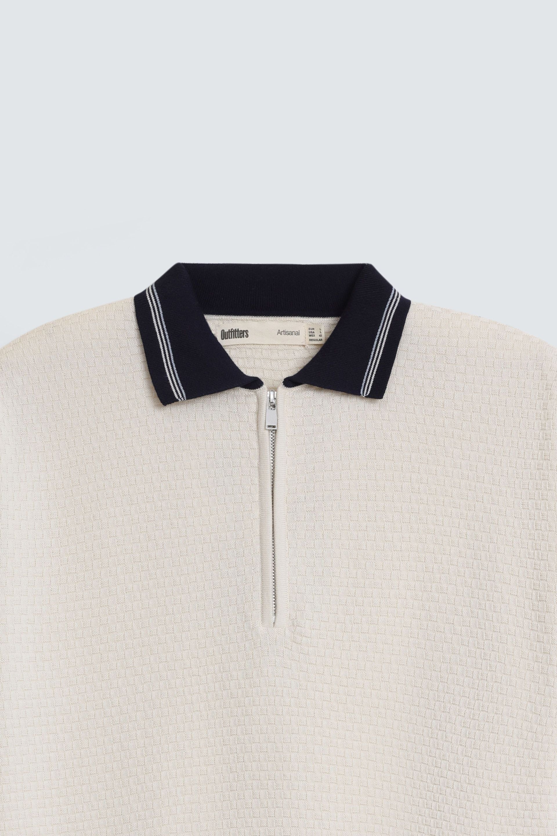 Quarter Zip Up Polo Shirt