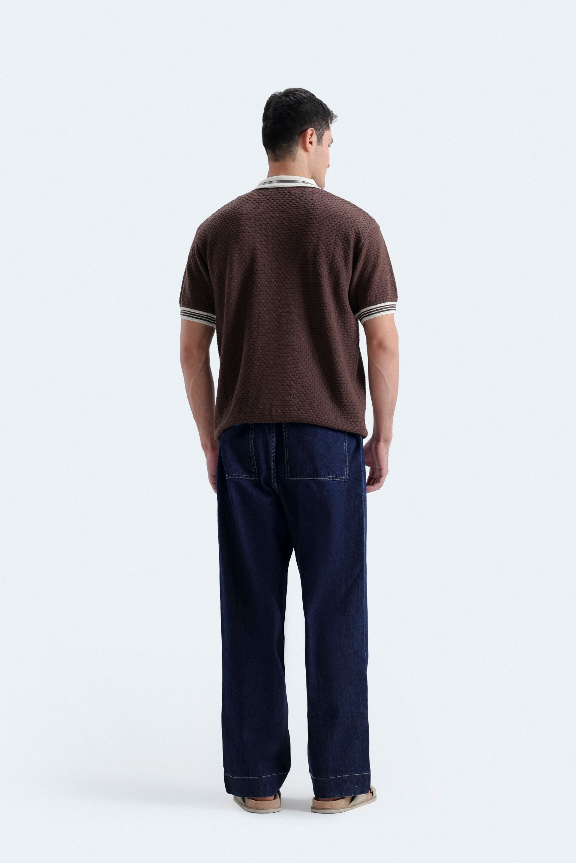 Quarter Zip Up Polo Shirt