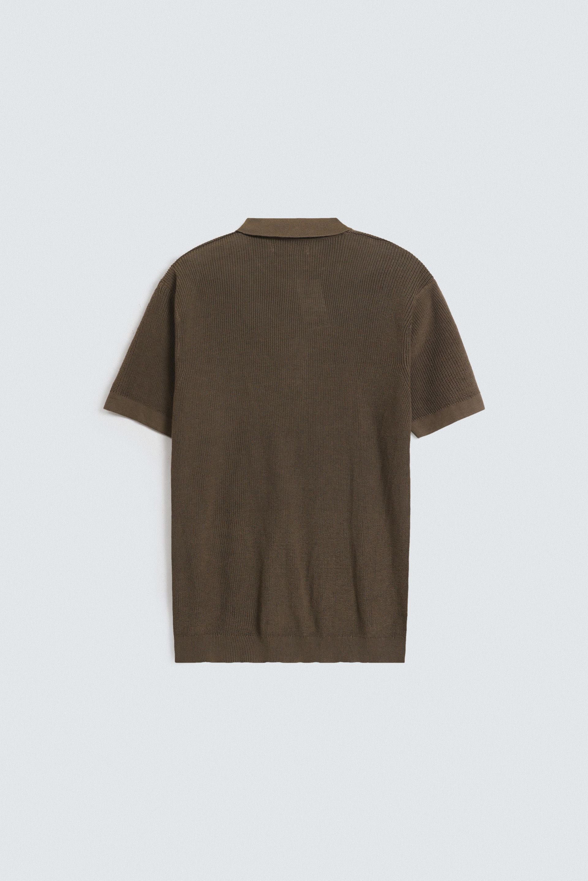 Quarter Zip-Up Polo Shirt