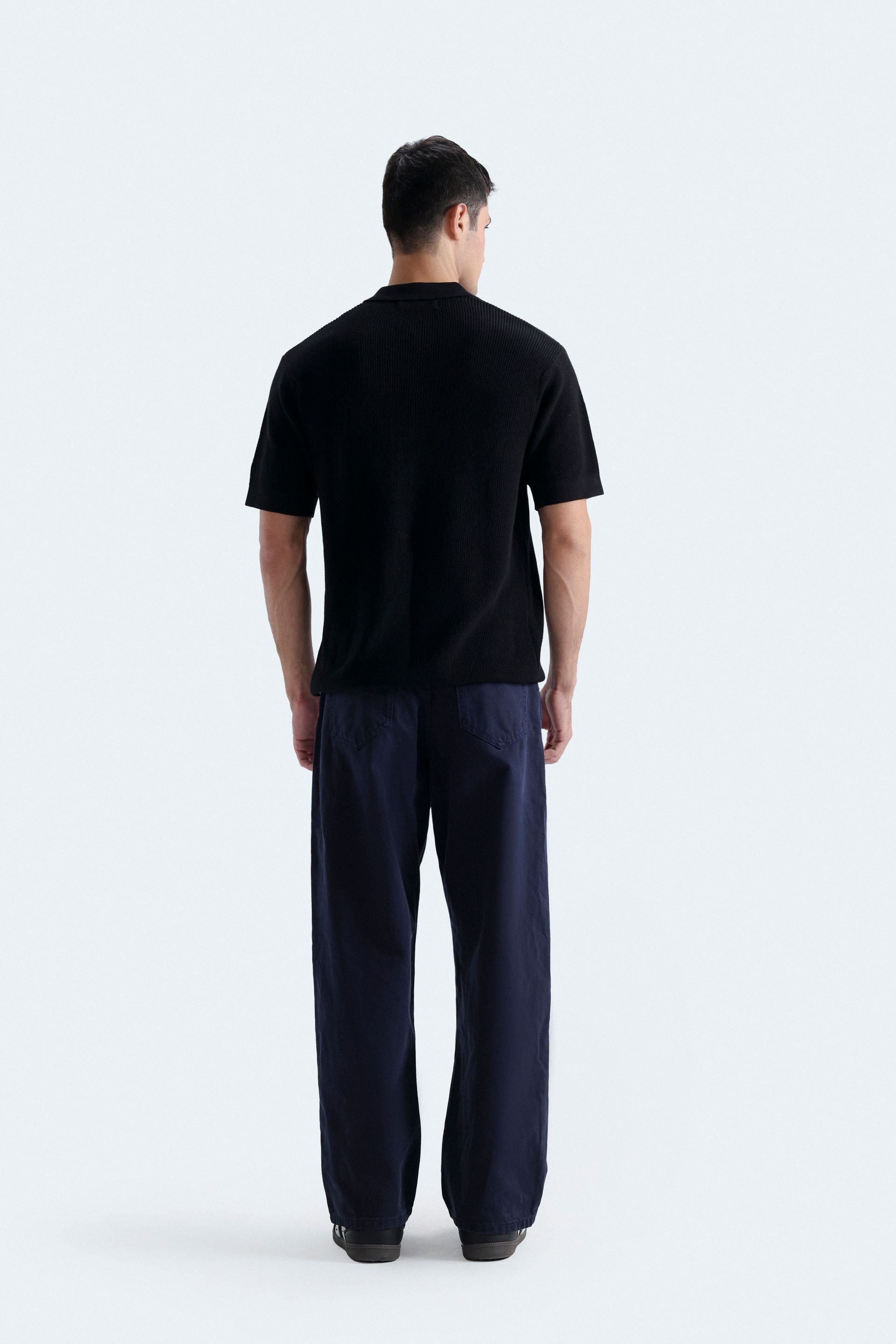 Quarter Zip-Up Polo Shirt