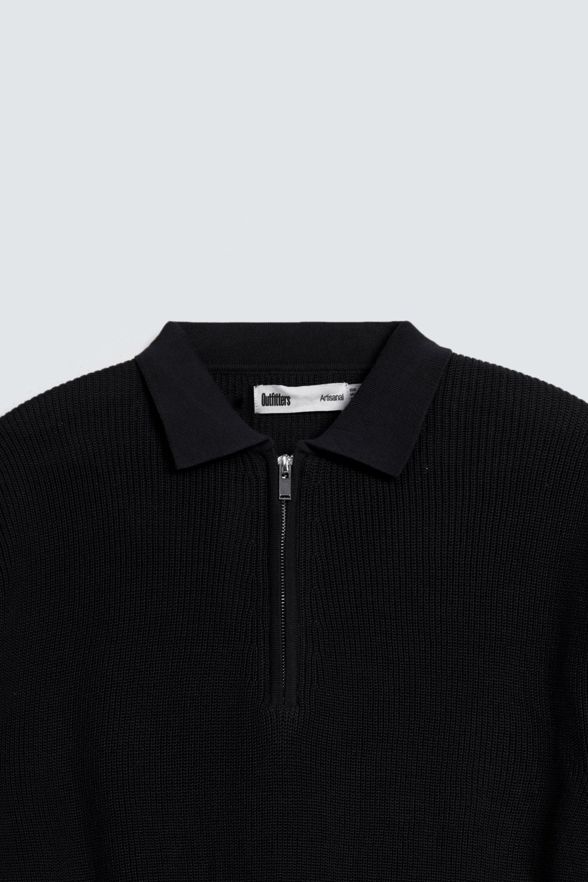 Quarter Zip-Up Polo Shirt