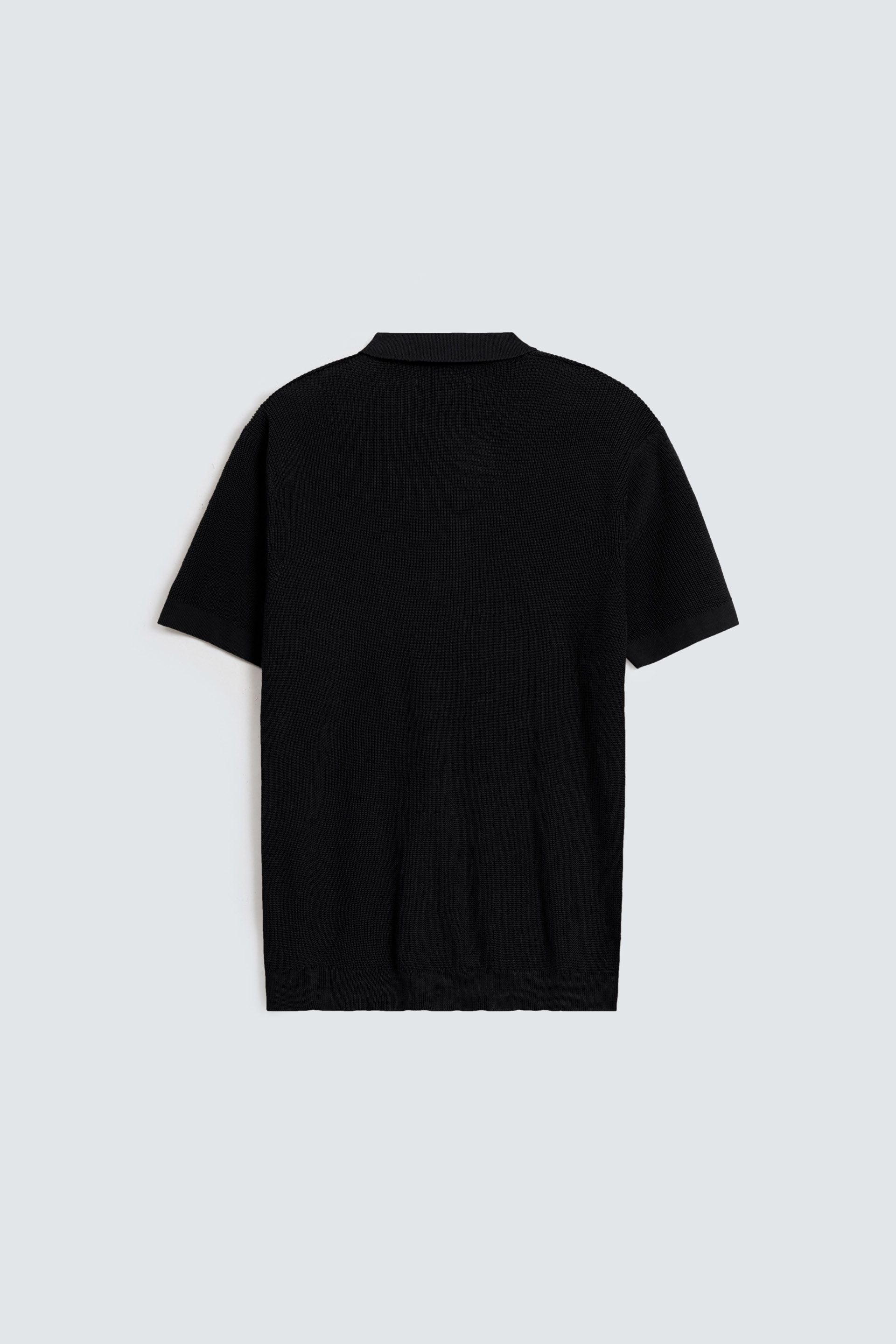 Quarter Zip-Up Polo Shirt