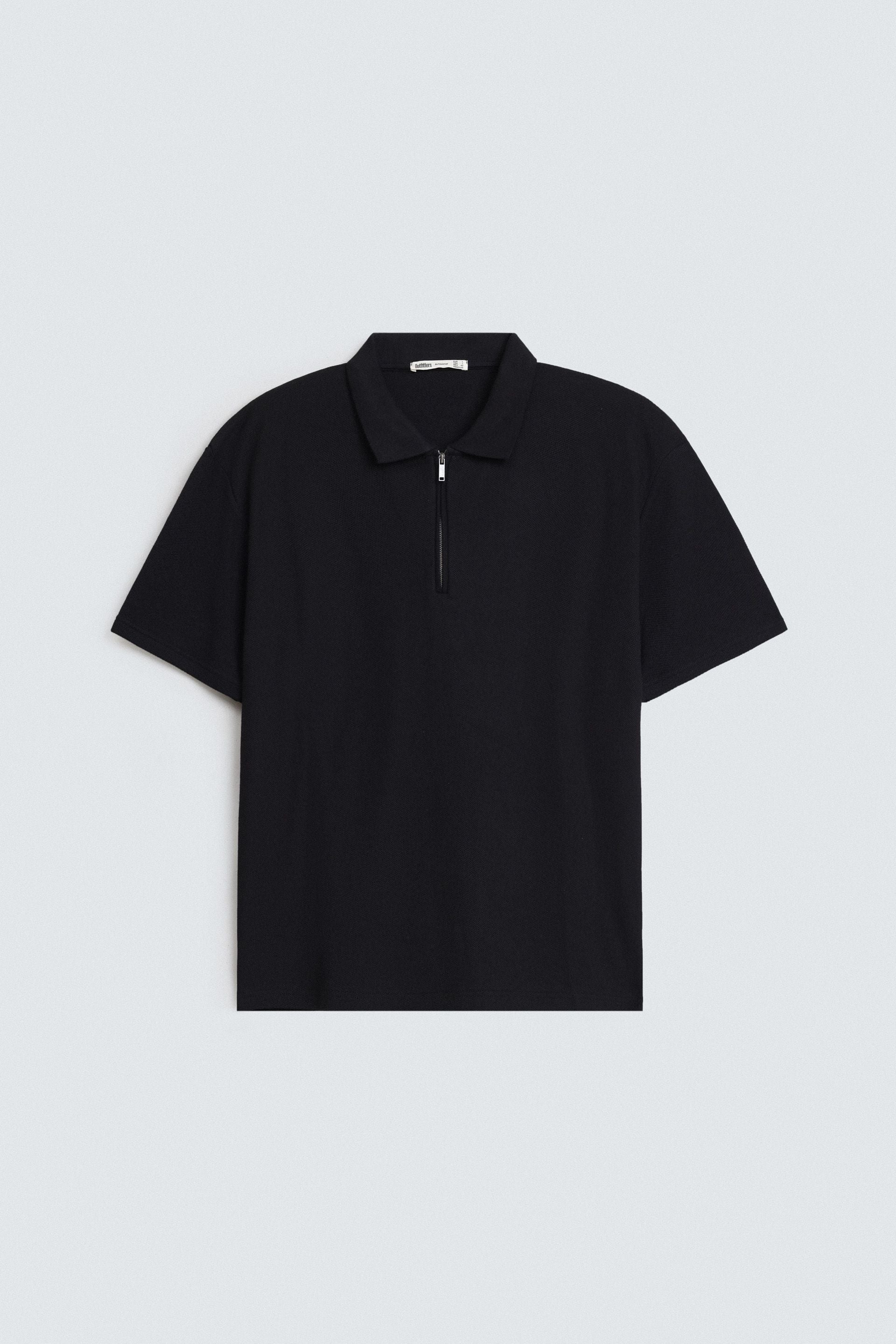 Quarter Zip-Up Polo Shirt