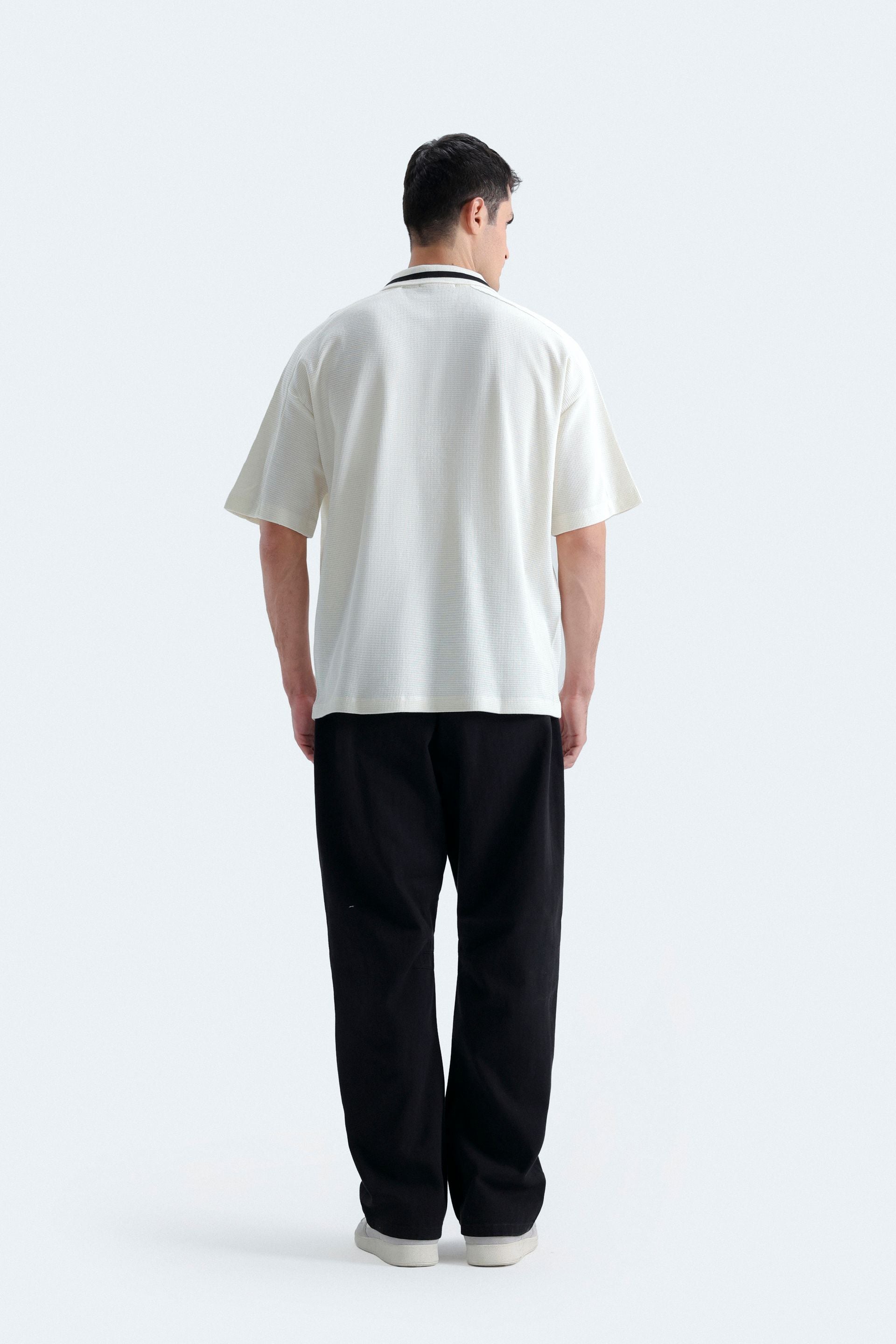 Slogan Print Polo Shirt
