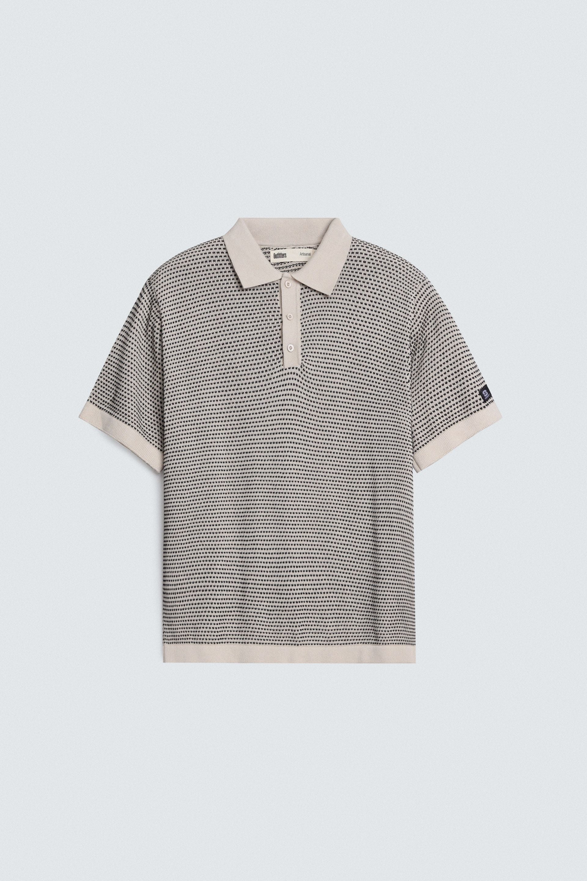 Textured Knit Polo Shirt