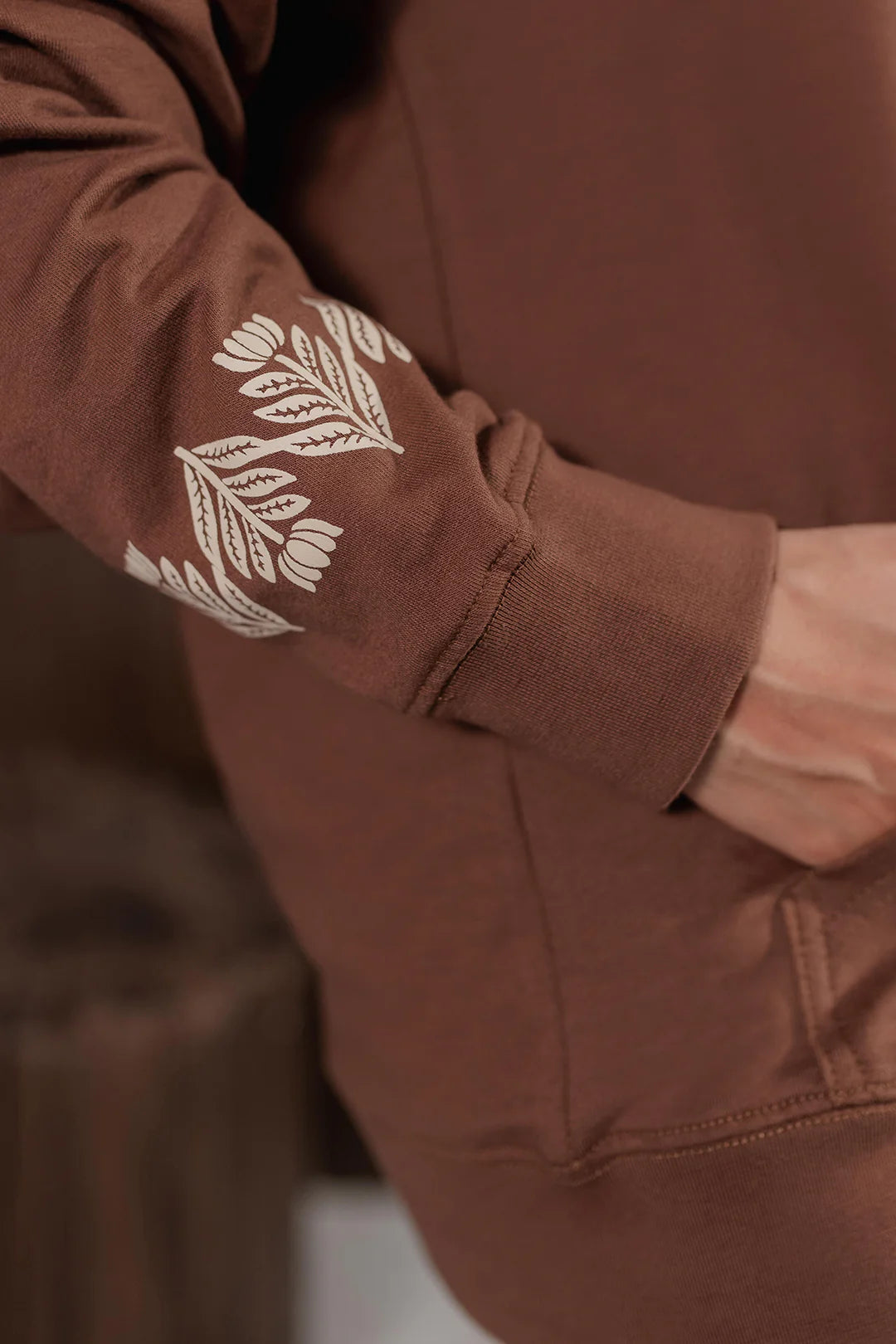 Graphic Hoodie – Brown & Beig