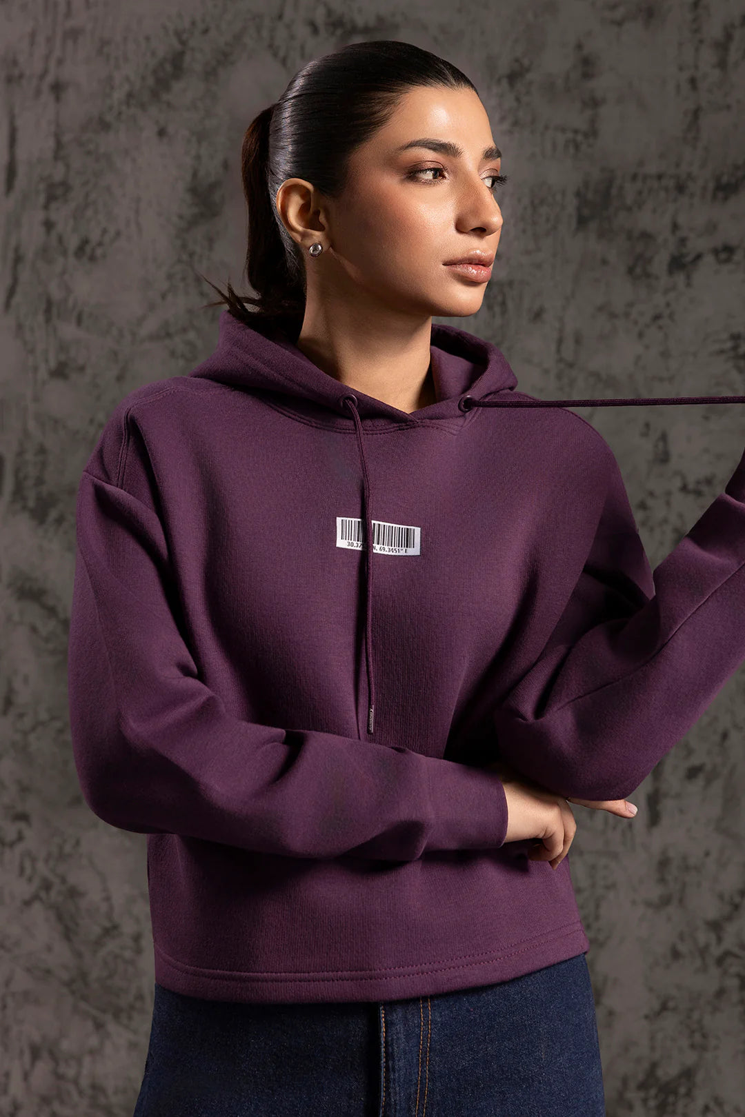 Graphic Hoodie in Purple