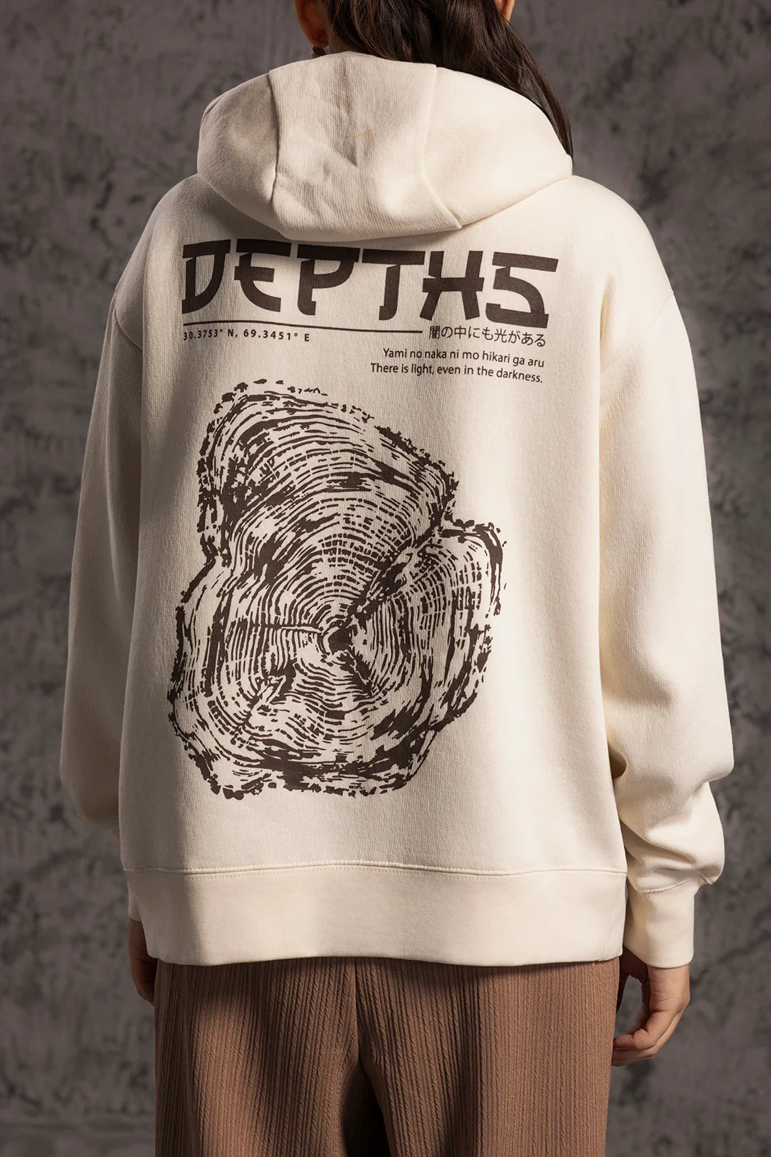 Graphic Hoodie – Beige