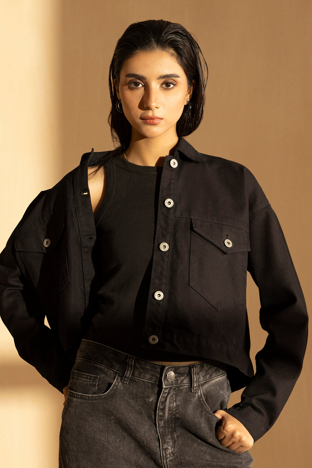 Denim Jacket – Black